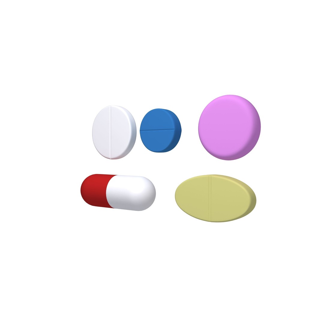 Pills Pack 3D Model – Detailed Medical Asset, PBR Textures, FBX - View 4
