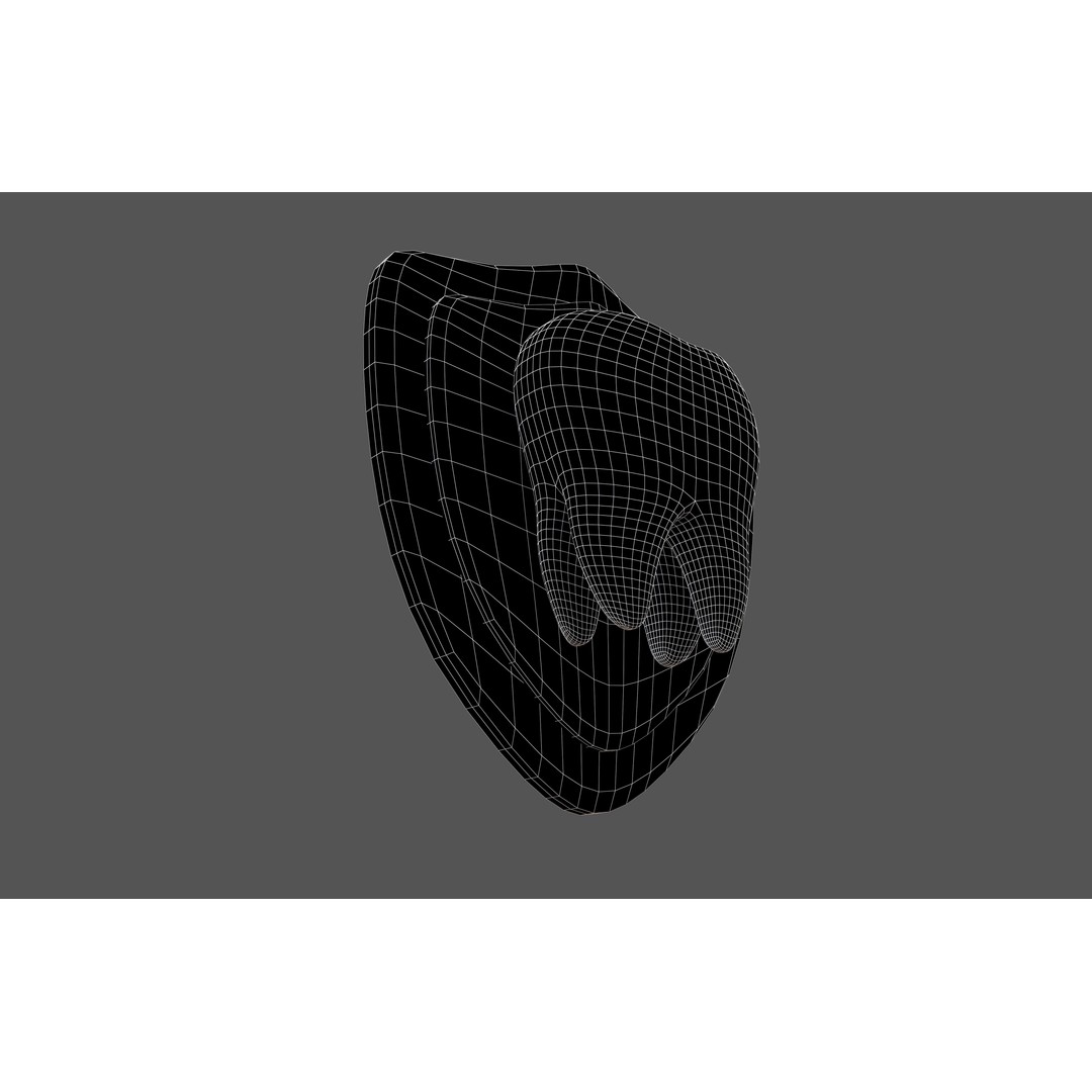 Protect Tooth Emoji 3D Model – Low Poly Cartoon Asset, FBX, PBR Textures