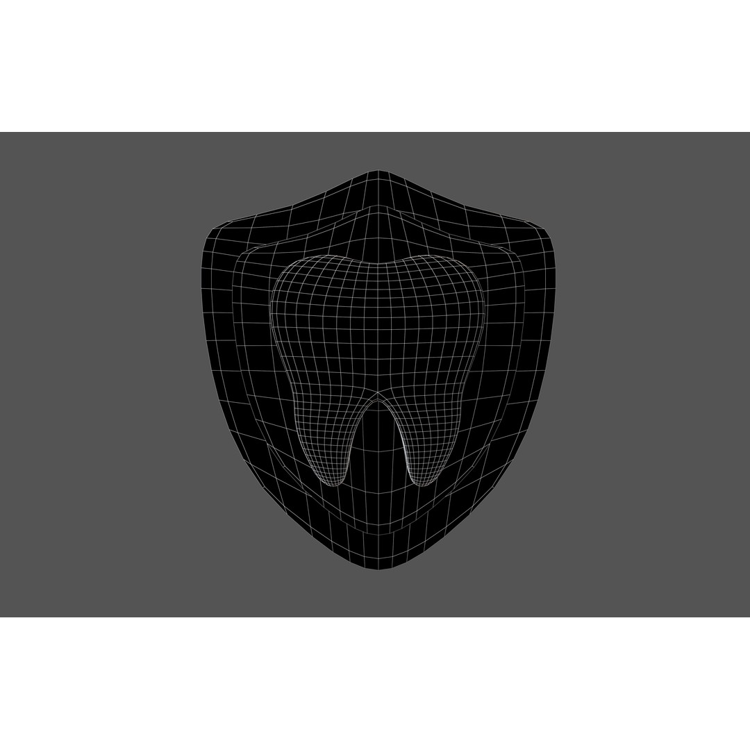 Protect Tooth Emoji 3D Model – Low Poly Cartoon Asset, FBX, PBR Textures - View 7