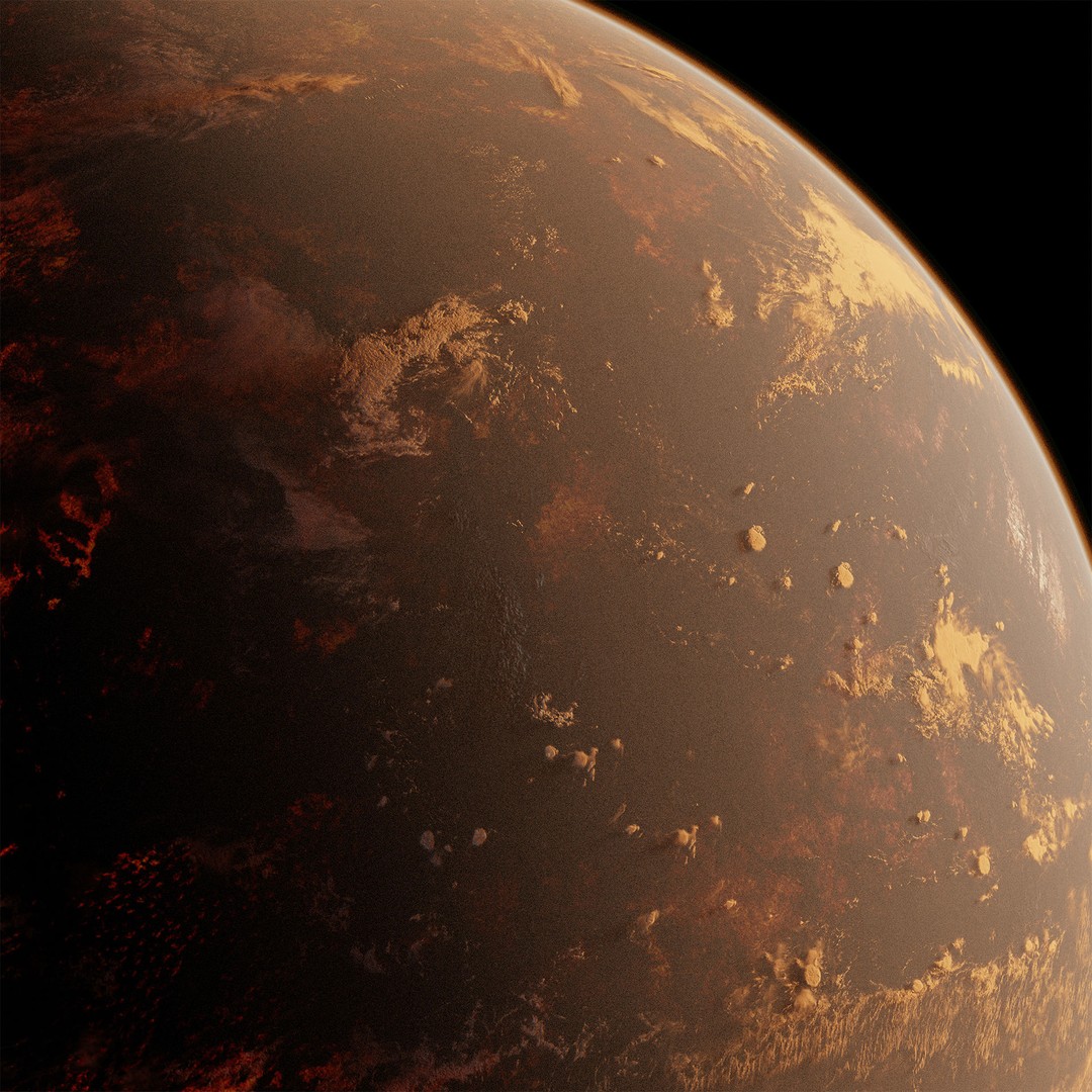 Planet Karbala 3D Model – Ultra-Realistic Celestial Asset, Blender - View 10