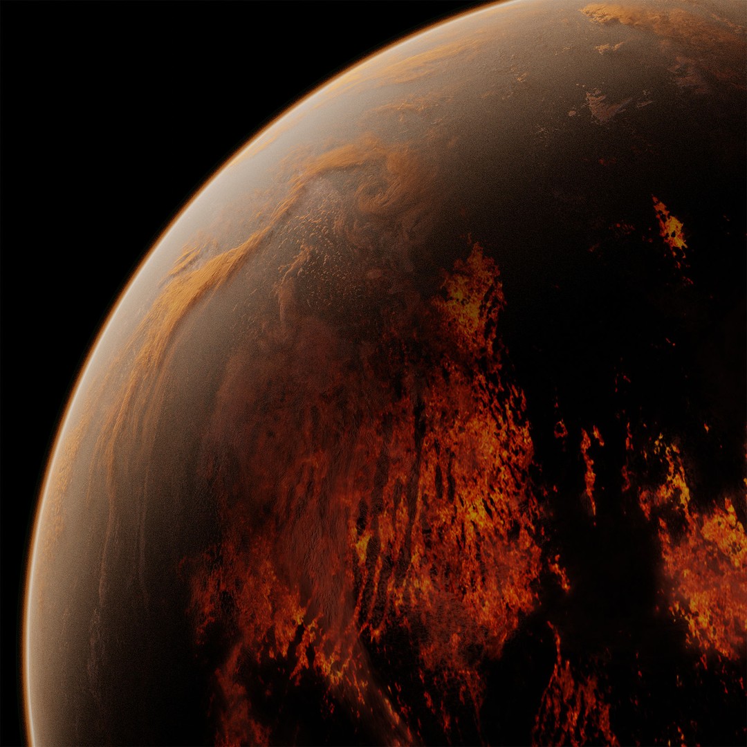 Planet Karbala 3D Model – Ultra-Realistic Celestial Asset, Blender - View 11