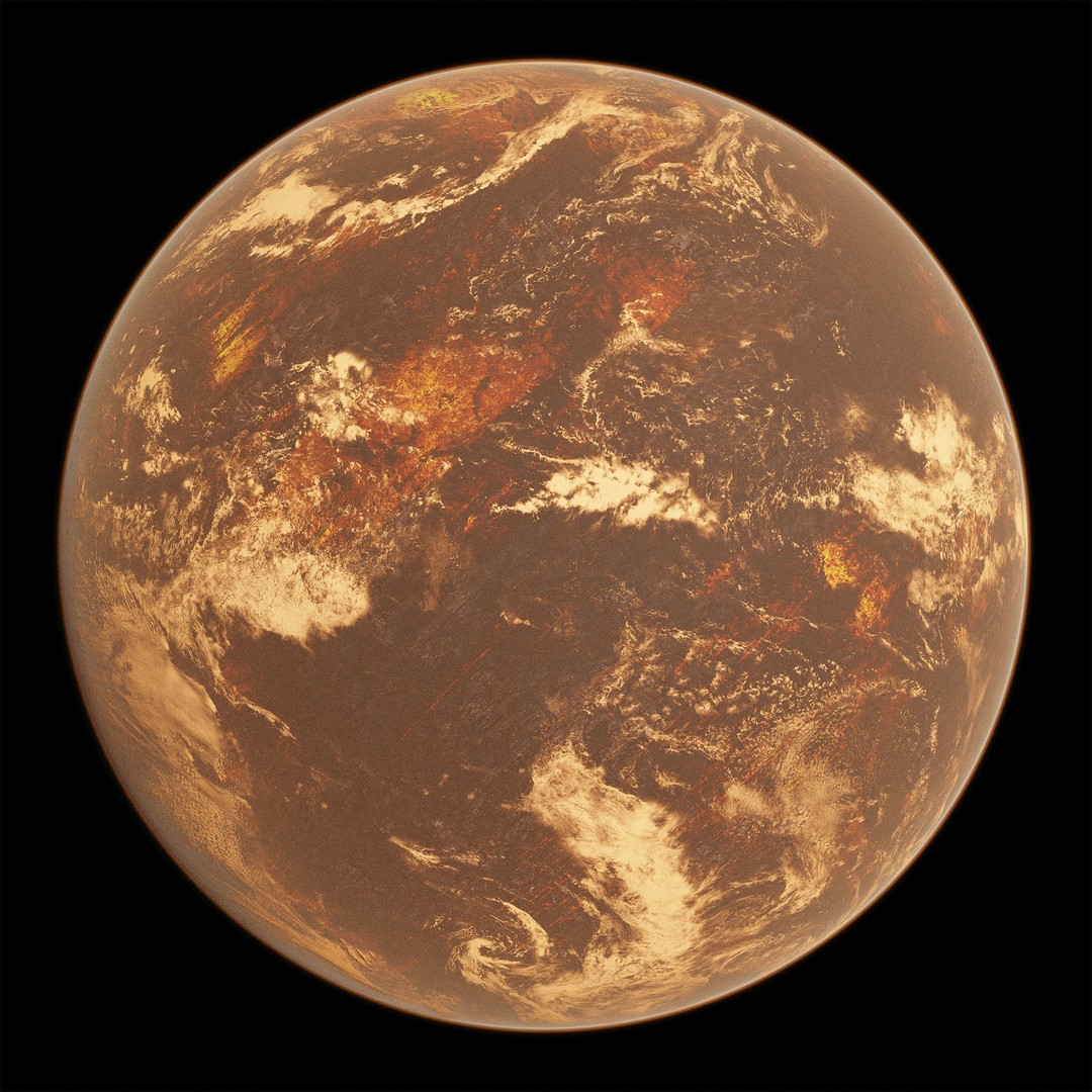 Planet Karbala 3D Model – Ultra-Realistic Celestial Asset, Blender - View 4