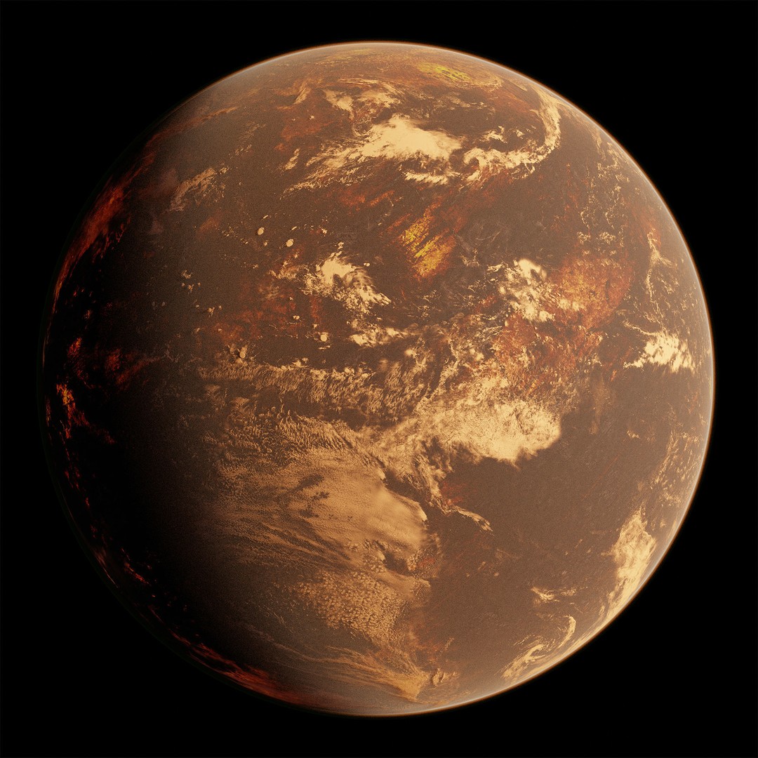 Planet Karbala 3D Model – Ultra-Realistic Celestial Asset, Blender - View 5