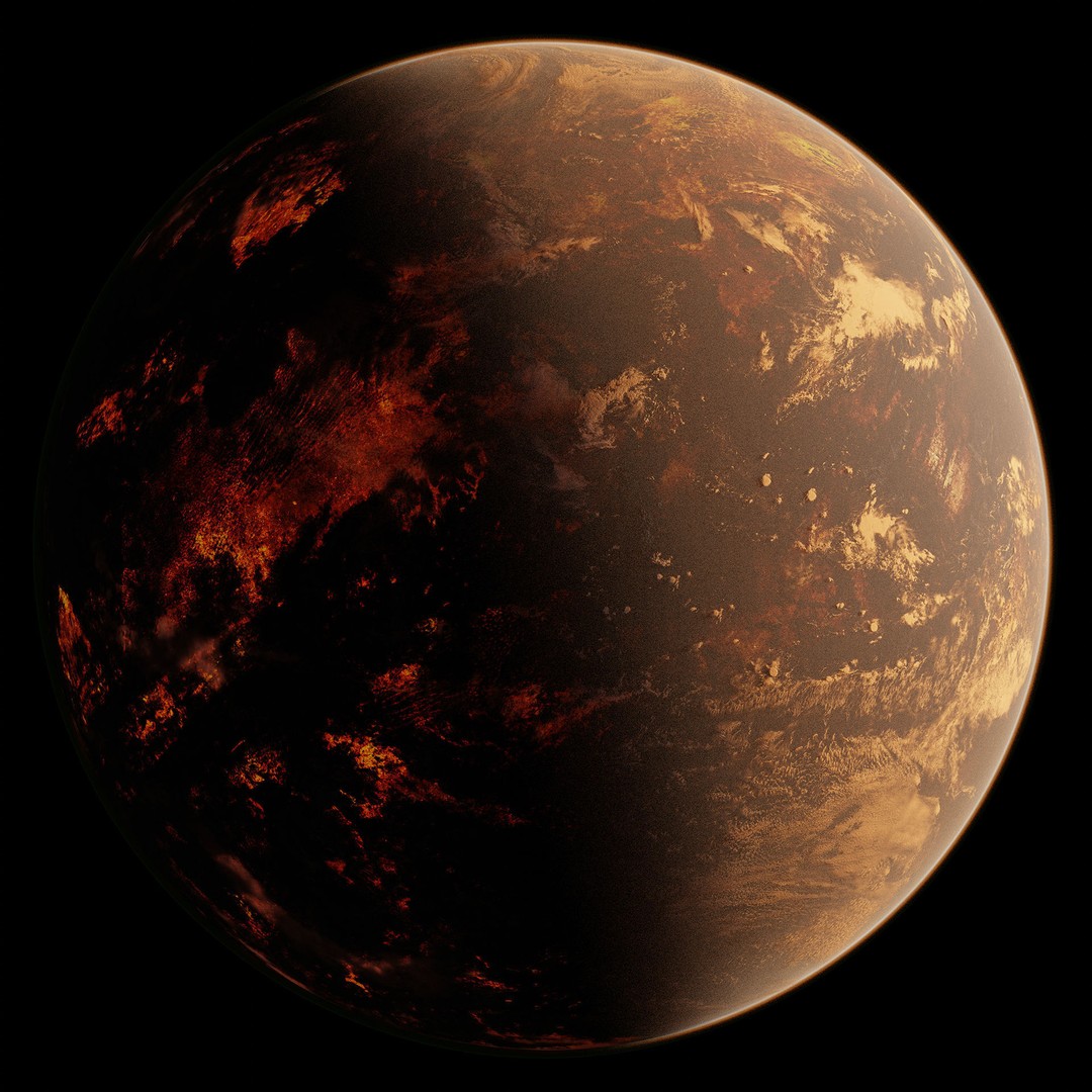 Planet Karbala 3D Model – Ultra-Realistic Celestial Asset, Blender - View 6