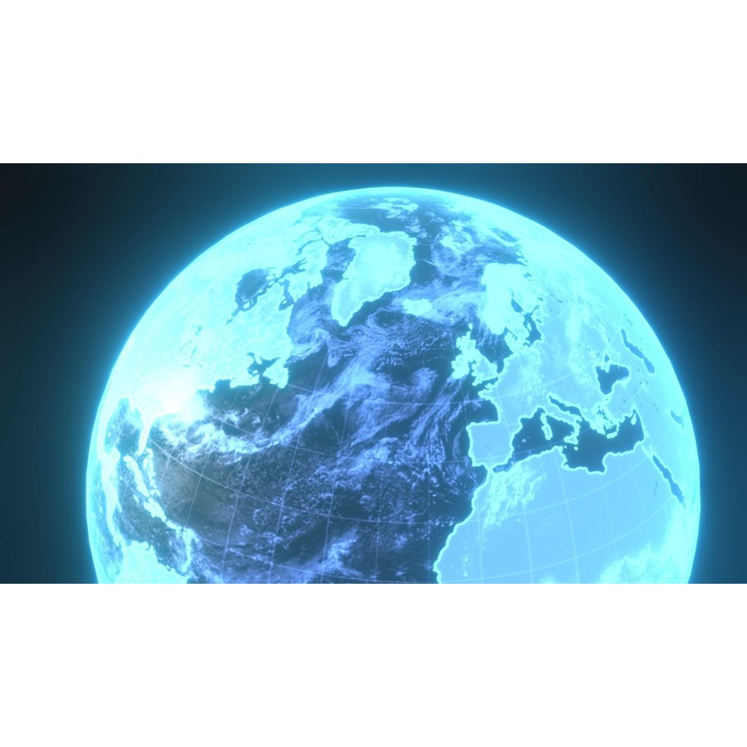 Planet Earth Hologram 3D Model – Low Poly Sci-Fi Asset, FBX, Blender