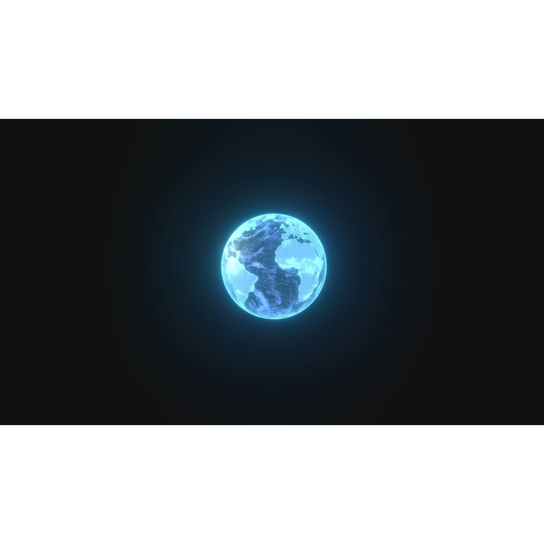 Planet Earth Hologram 3D Model – Low Poly Sci-Fi Asset, FBX, Blender - View 13