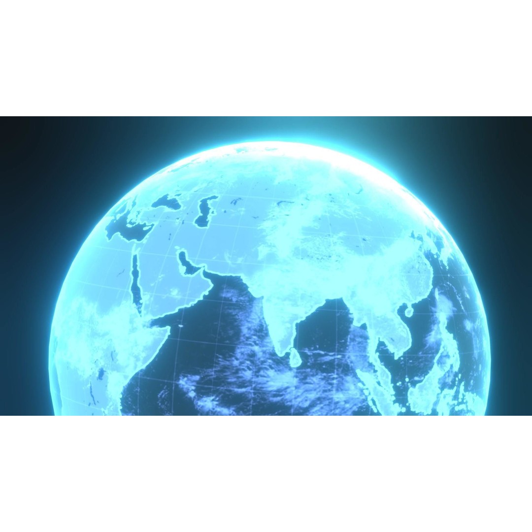 Planet Earth Hologram 3D Model – Low Poly Sci-Fi Asset, FBX, Blender - View 15