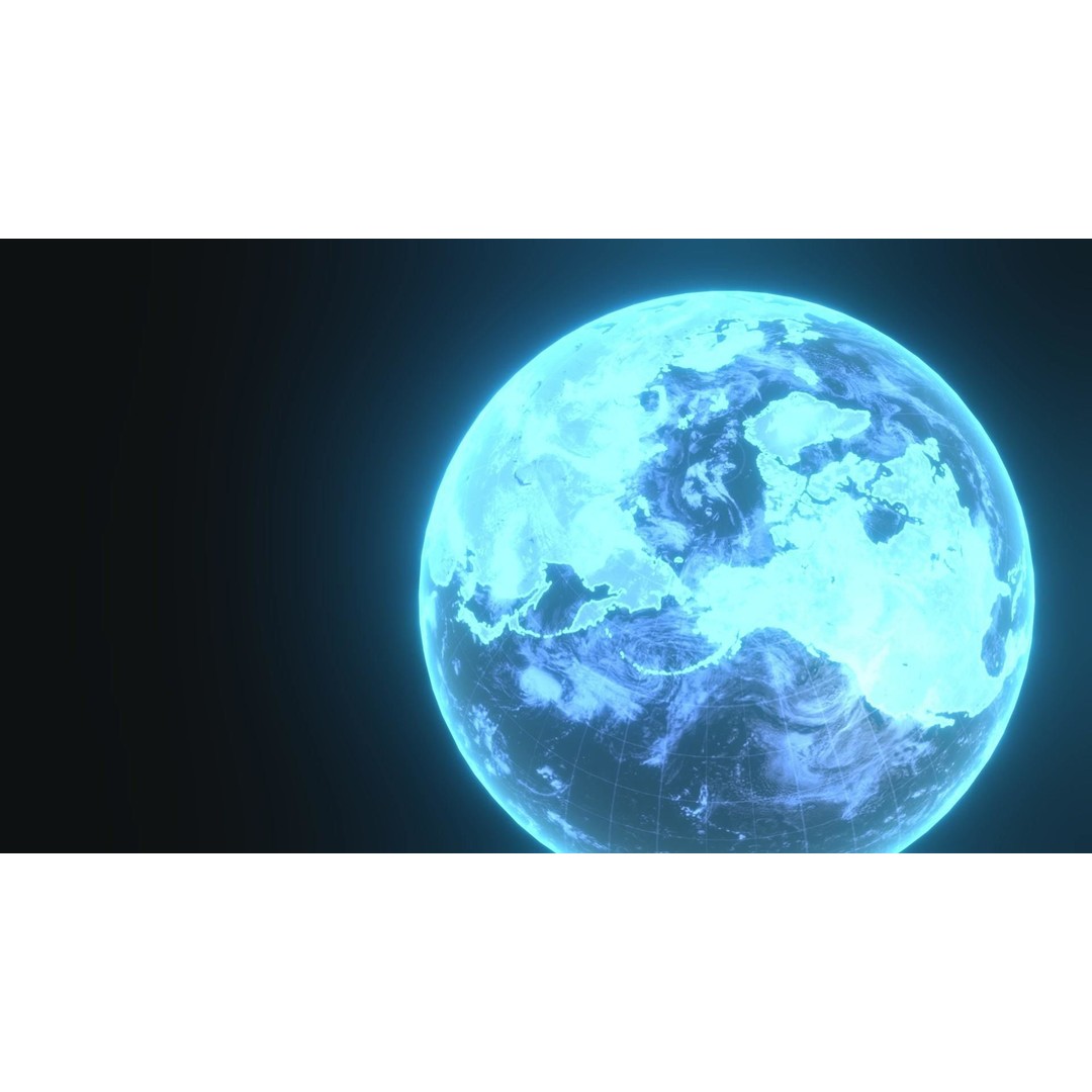 Planet Earth Hologram 3D Model – Low Poly Sci-Fi Asset, FBX, Blender - View 18