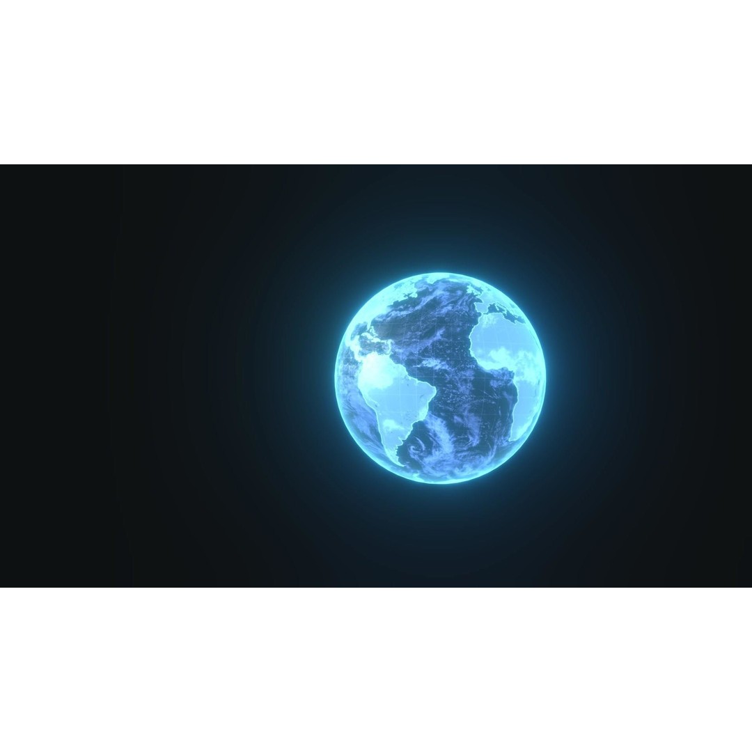 Planet Earth Hologram 3D Model – Low Poly Sci-Fi Asset, FBX, Blender - View 20