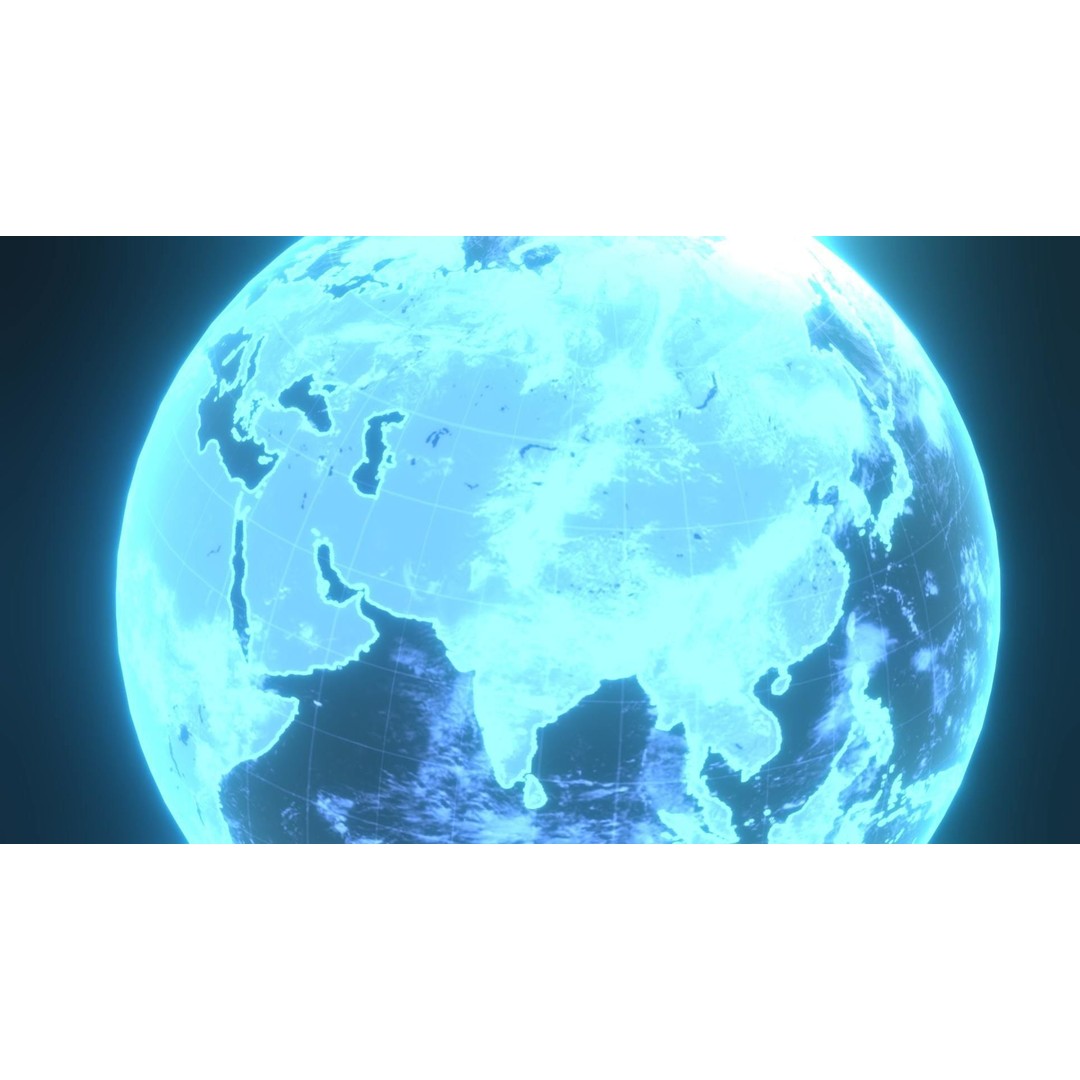 Planet Earth Hologram 3D Model – Low Poly Sci-Fi Asset, FBX, Blender - View 5