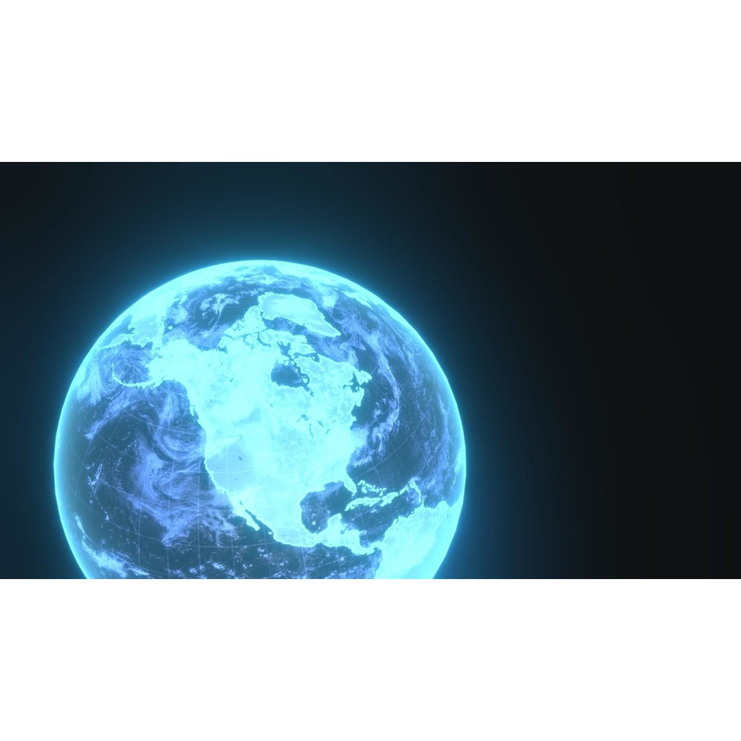 Planet Earth Hologram 3D Model – Low Poly Sci-Fi Asset, FBX, Blender - View 8