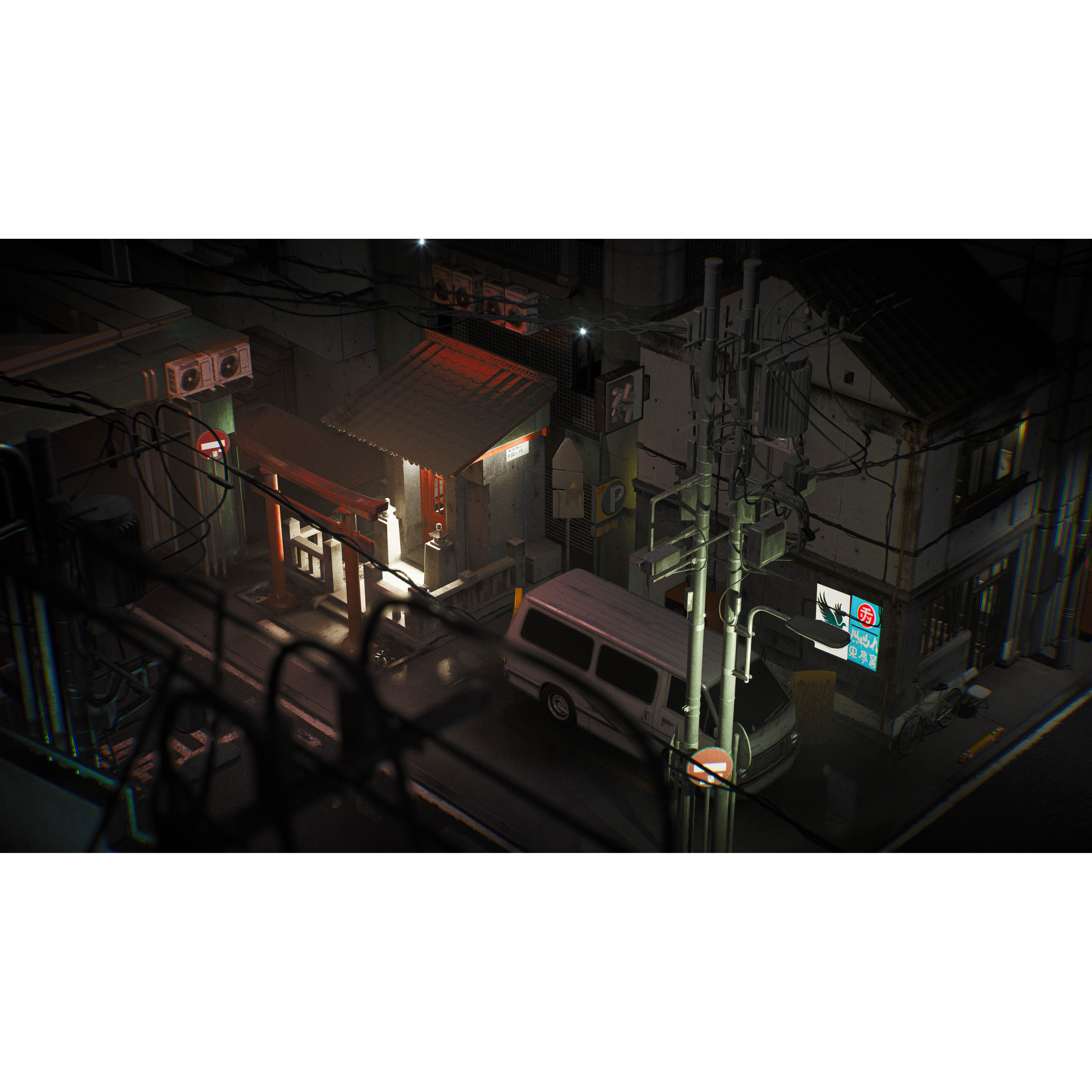 Tokyo Kitbash Set - Low-Poly Game-Ready 3D Model - View 11