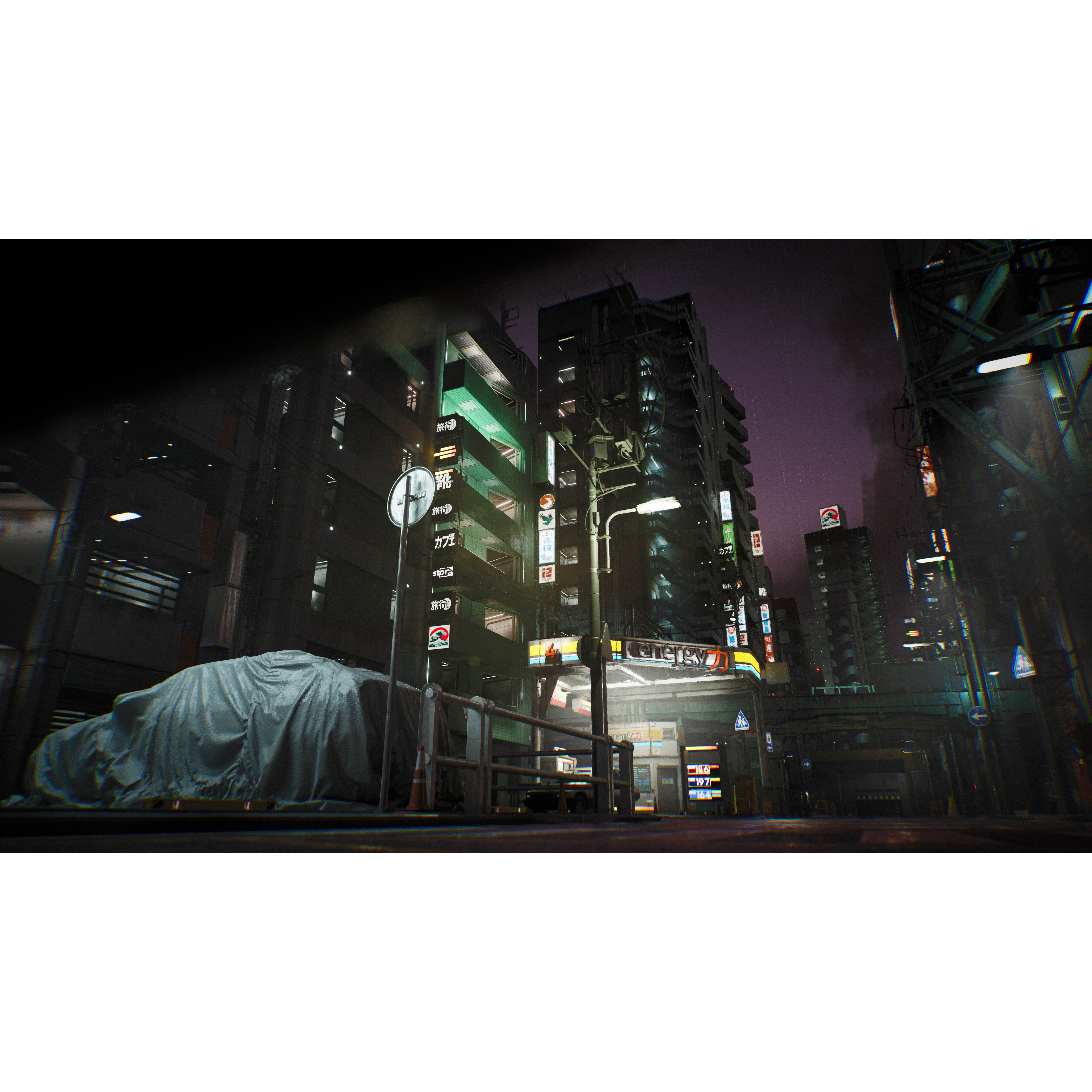 Tokyo Kitbash Set - Low-Poly Game-Ready 3D Model - View 12