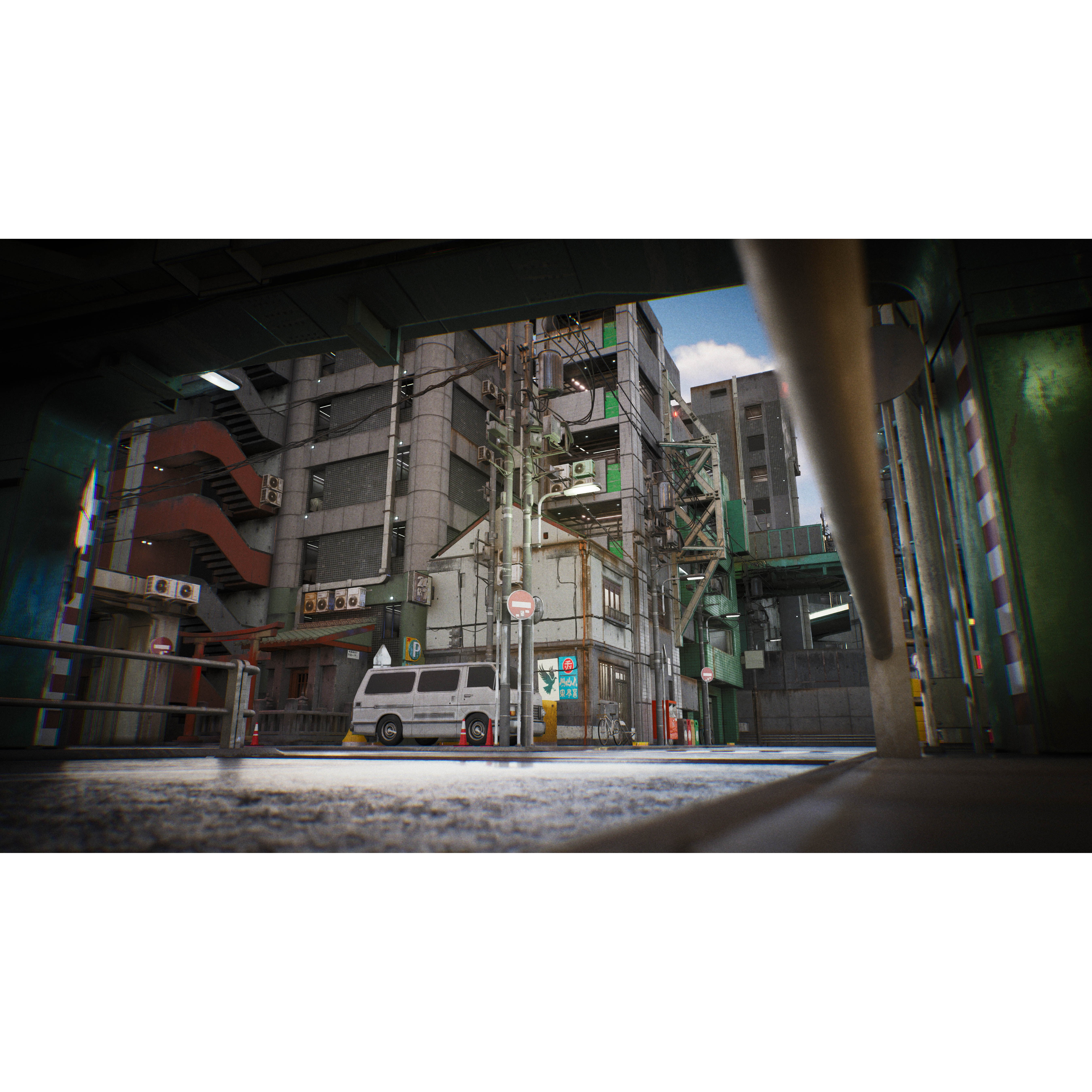 Tokyo Kitbash Set - Low-Poly Game-Ready 3D Model - View 14