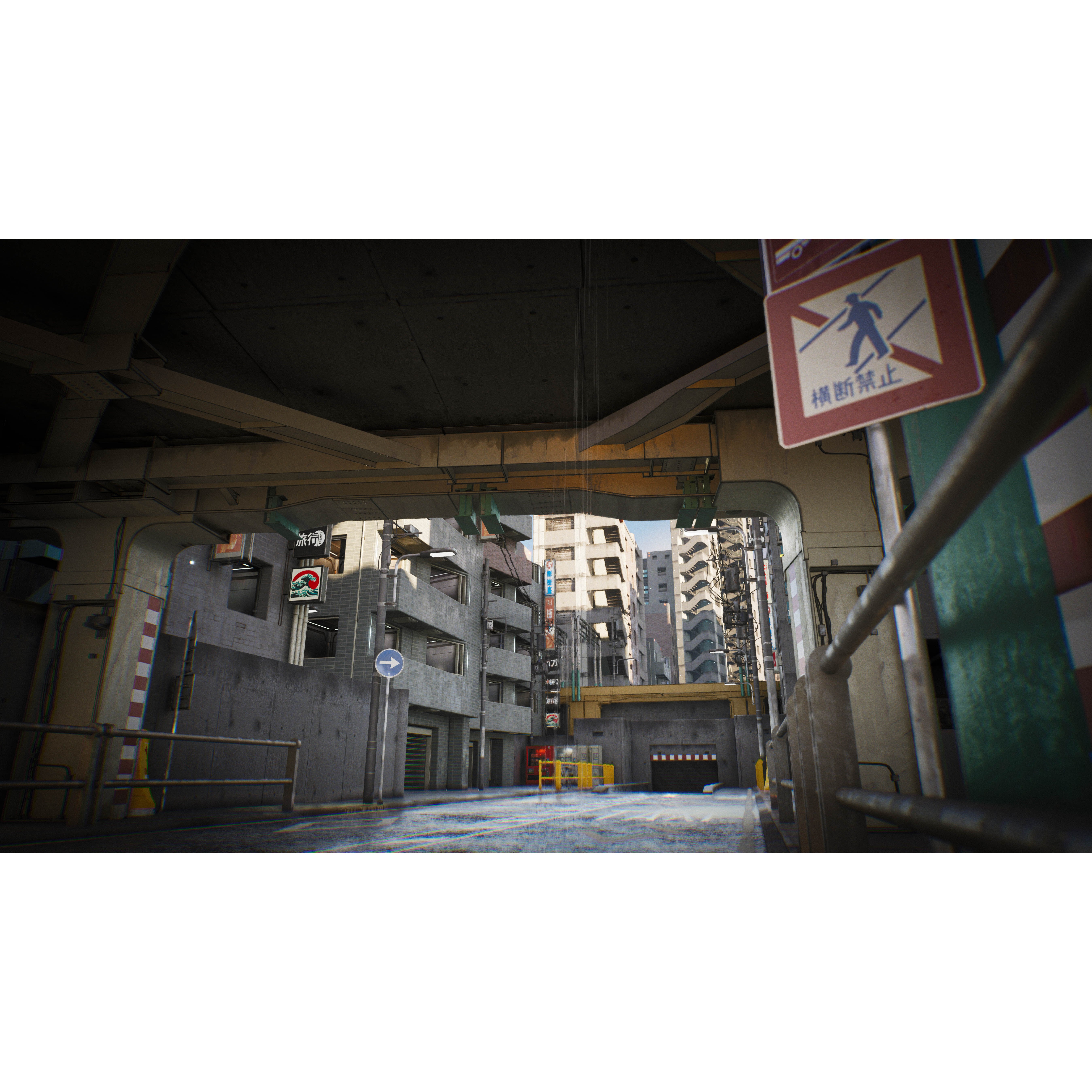 Tokyo Kitbash Set - Low-Poly Game-Ready 3D Model - View 15