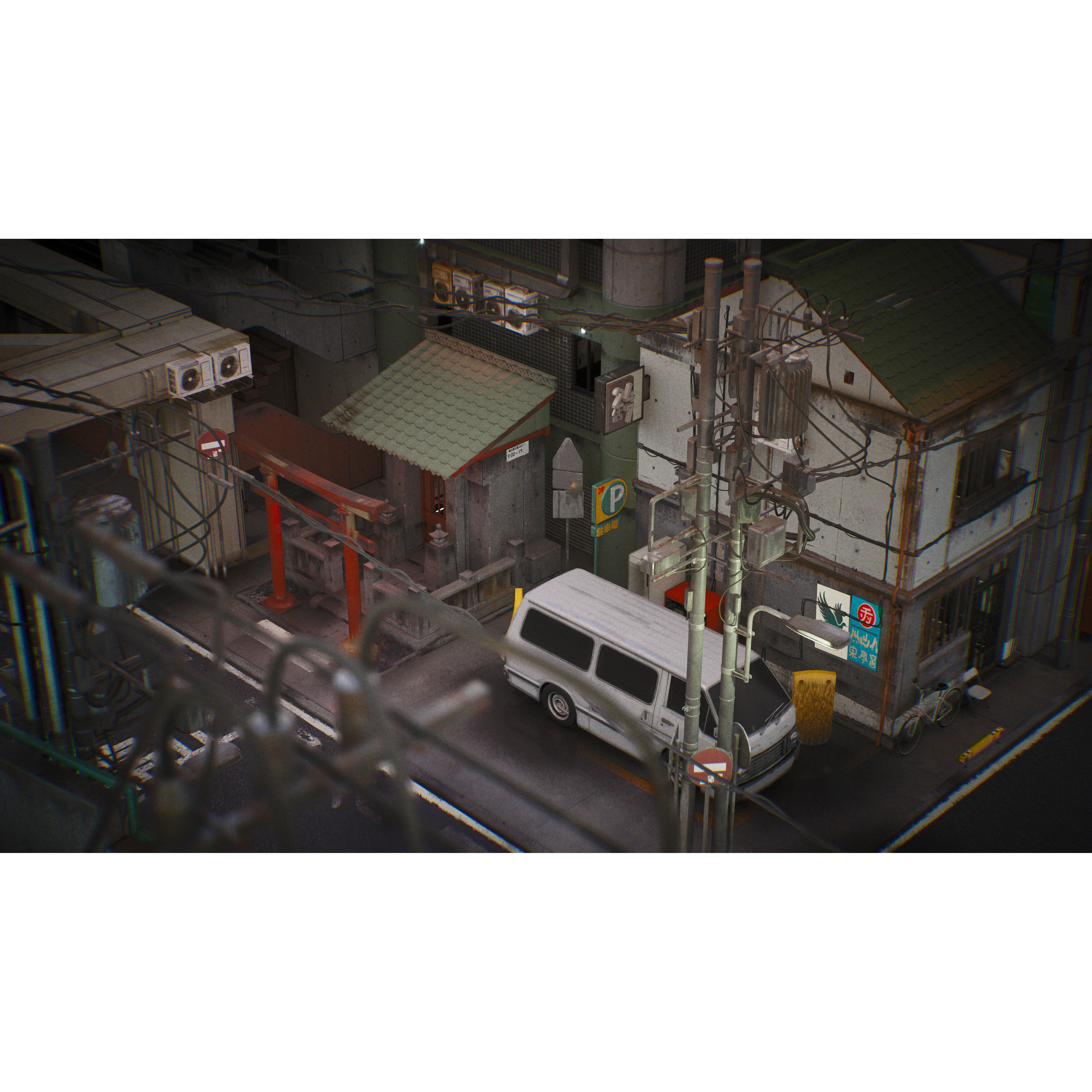 Tokyo Kitbash Set - Low-Poly Game-Ready 3D Model - View 19