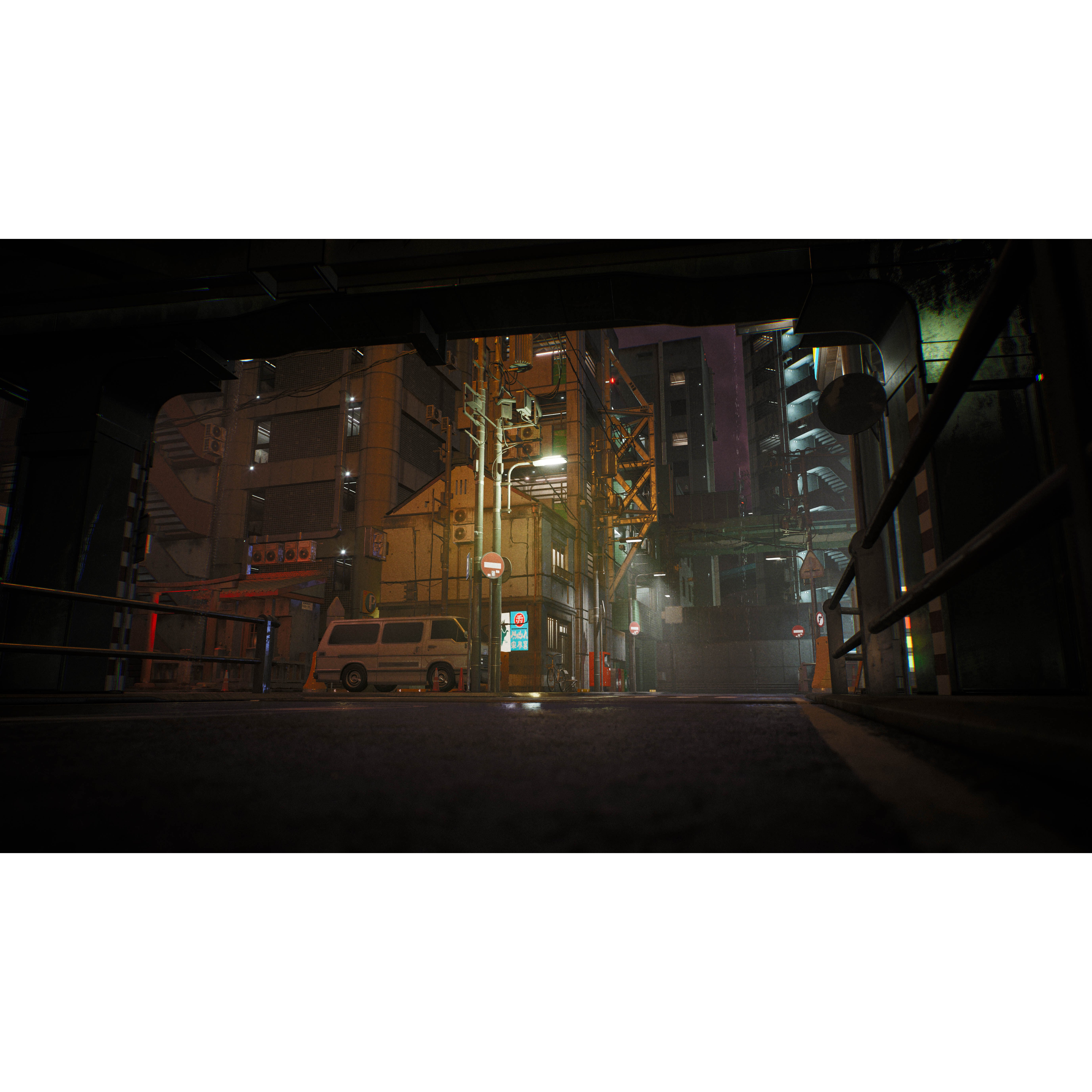 Tokyo Kitbash Set - Low-Poly Game-Ready 3D Model - View 8