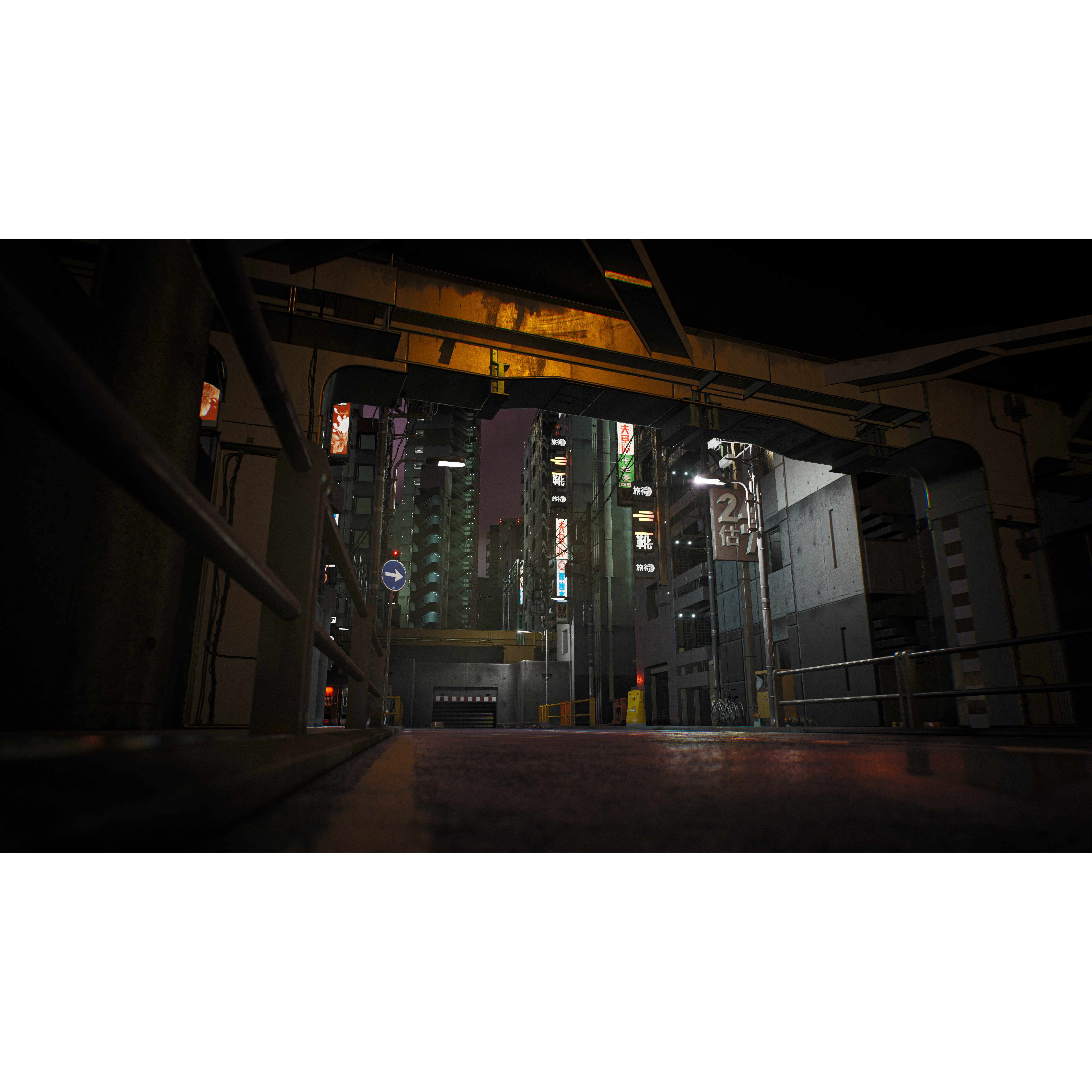 Tokyo Kitbash Set - Low-Poly Game-Ready 3D Model - View 9