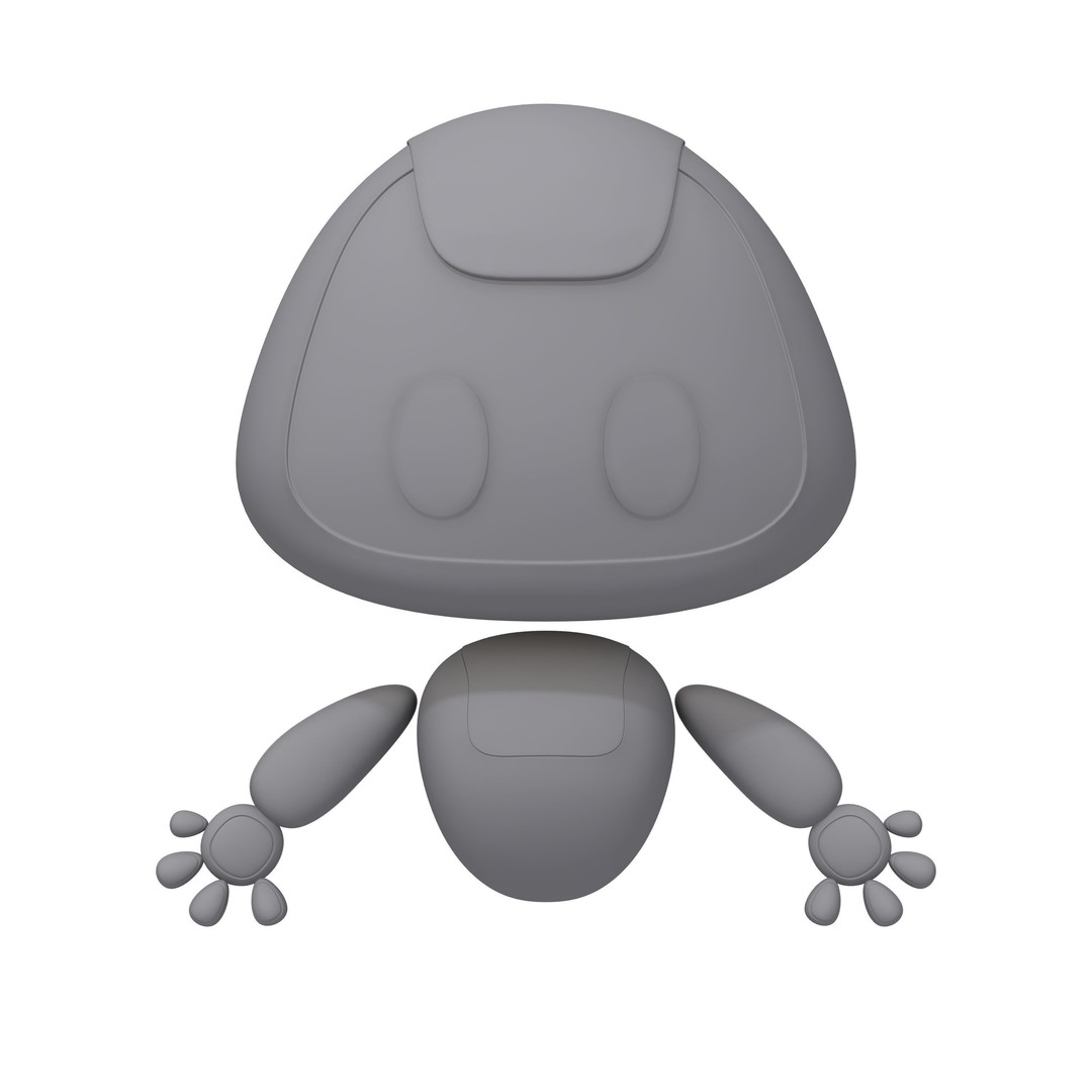 Robot Cartoon 3D Model – Cute Sci-Fi Character for 3D Printing, FBX, OBJ - View 12