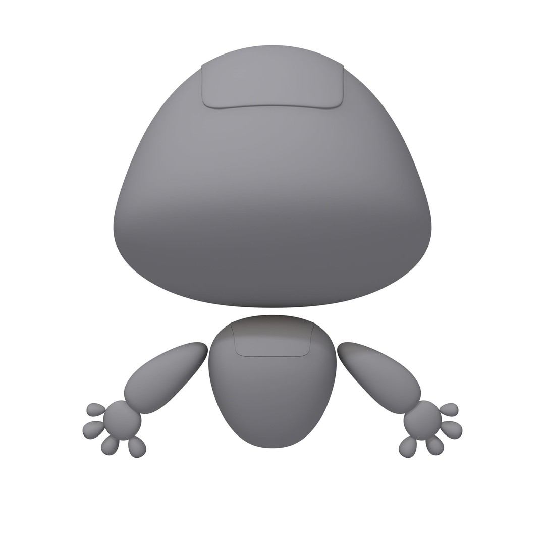 Robot Cartoon 3D Model – Cute Sci-Fi Character for 3D Printing, FBX, OBJ - View 14