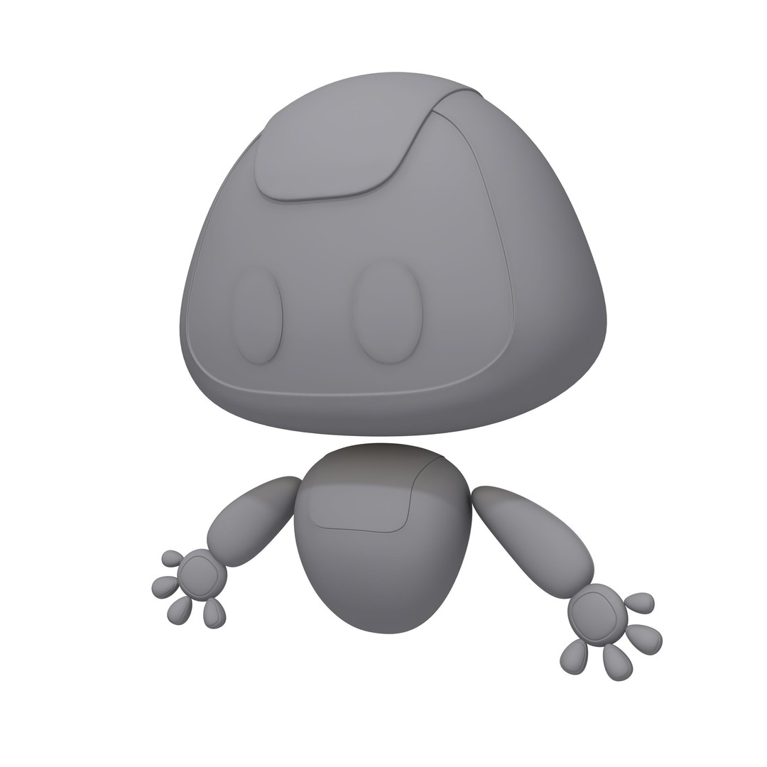 Robot Cartoon 3D Model – Cute Sci-Fi Character for 3D Printing, FBX, OBJ - View 16