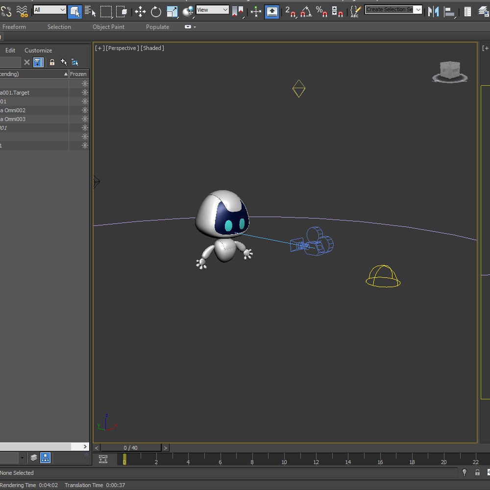 Robot Cartoon 3D Model – Cute Sci-Fi Character for 3D Printing, FBX, OBJ - View 18