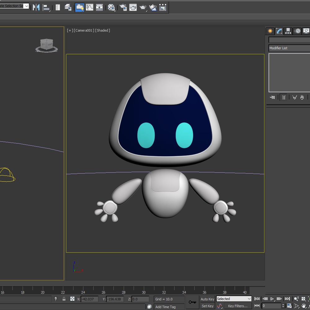 Robot Cartoon 3D Model – Cute Sci-Fi Character for 3D Printing, FBX, OBJ - View 19