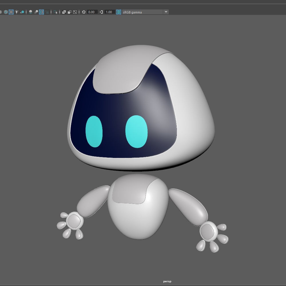 Robot Cartoon 3D Model – Cute Sci-Fi Character for 3D Printing, FBX, OBJ - View 20