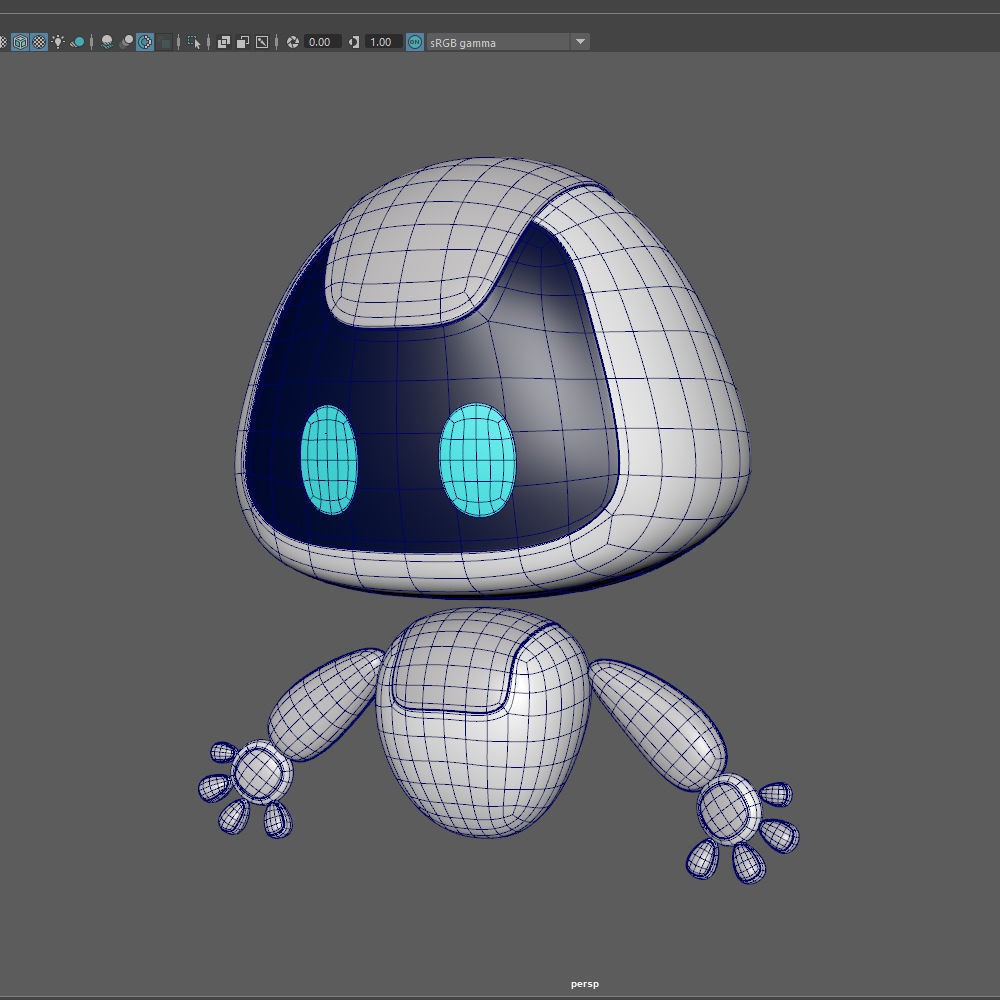 Robot Cartoon 3D Model – Cute Sci-Fi Character for 3D Printing, FBX, OBJ - View 21
