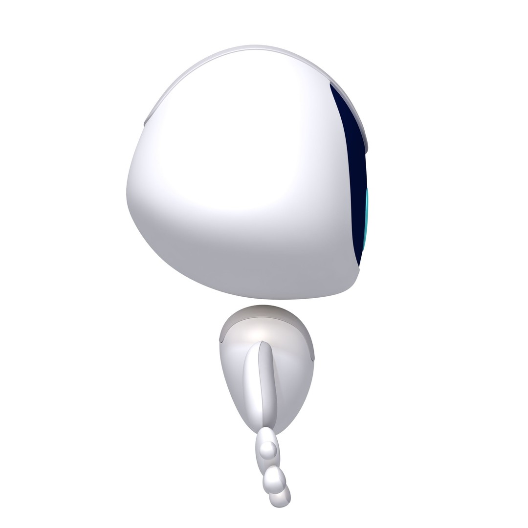 Robot Cartoon 3D Model – Cute Sci-Fi Character for 3D Printing, FBX, OBJ - View 3