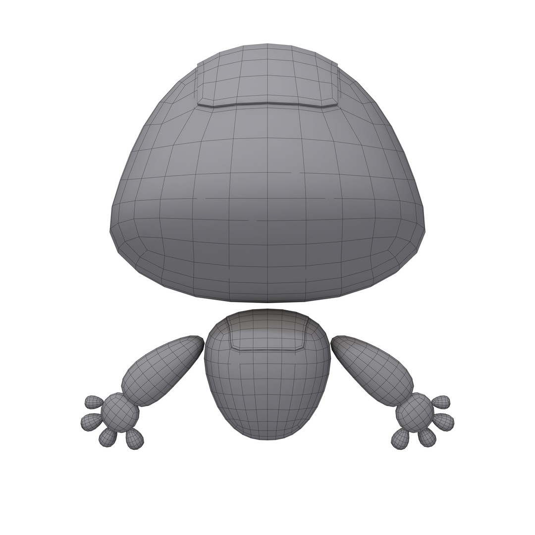 Robot Cartoon 3D Model – Cute Sci-Fi Character for 3D Printing, FBX, OBJ - View 9