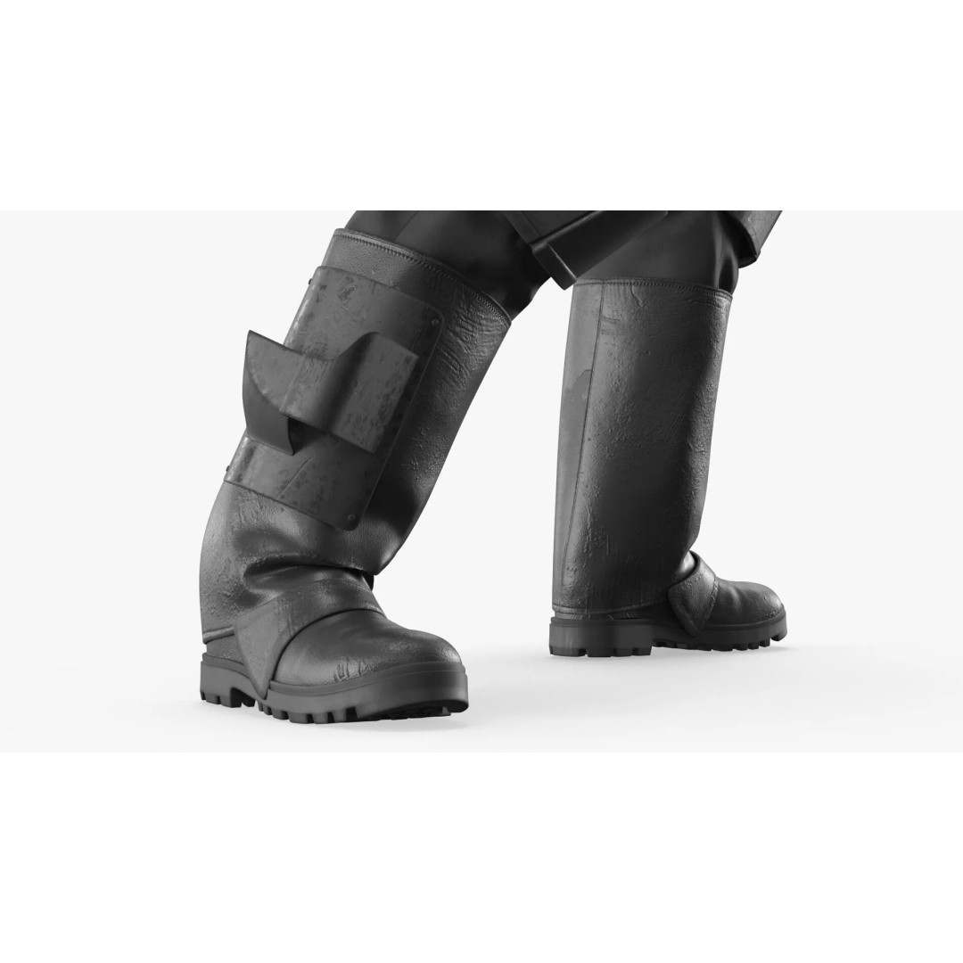 Star Wars Tactical Trooper 3D Model – Firing Pose with Blaster, FBX - View 10