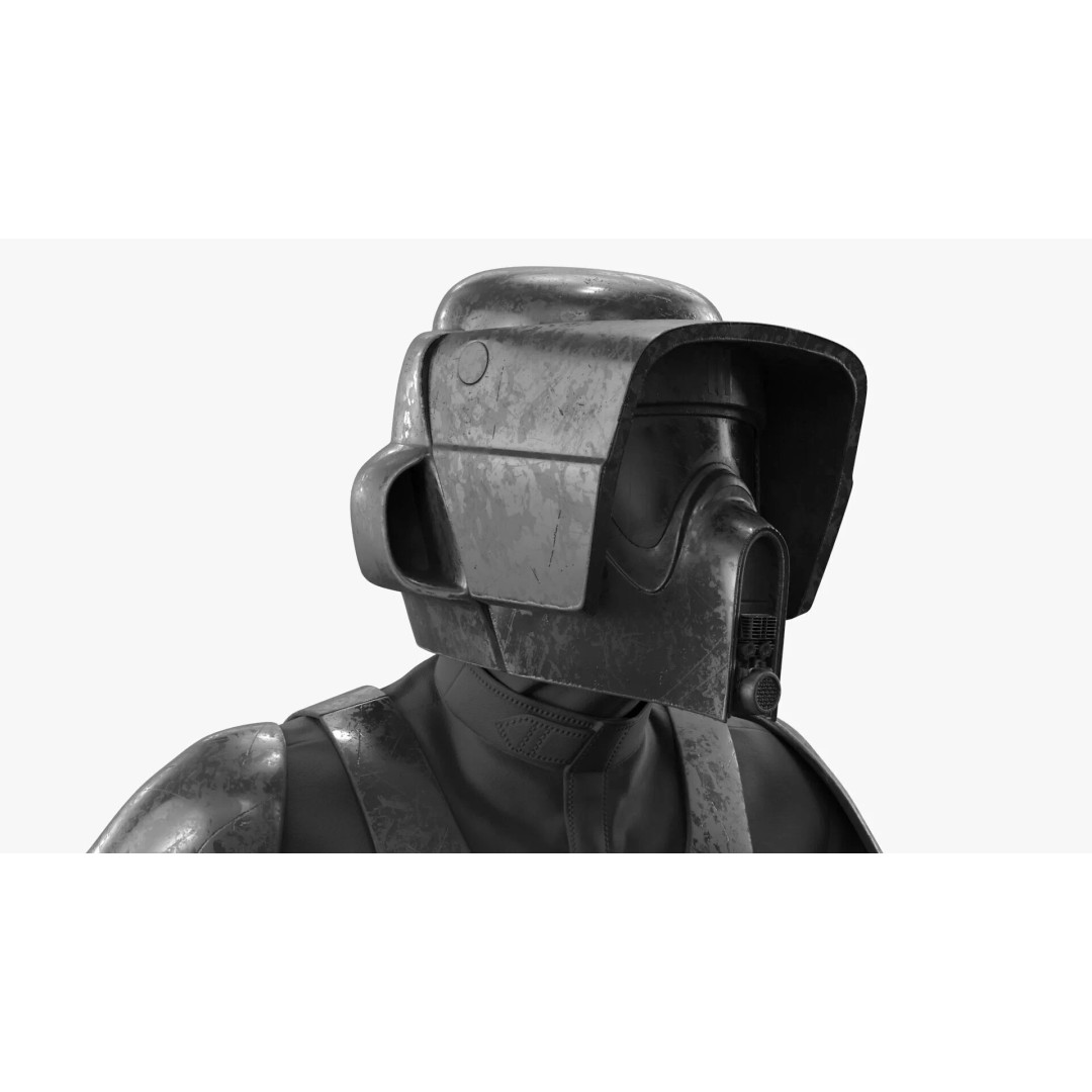 Star Wars Tactical Trooper 3D Model – Firing Pose with Blaster, FBX - View 8