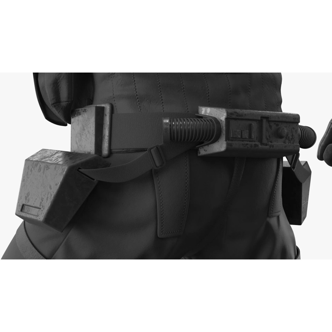 Star Wars Tactical Trooper 3D Model – Firing Pose with Blaster, FBX - View 9
