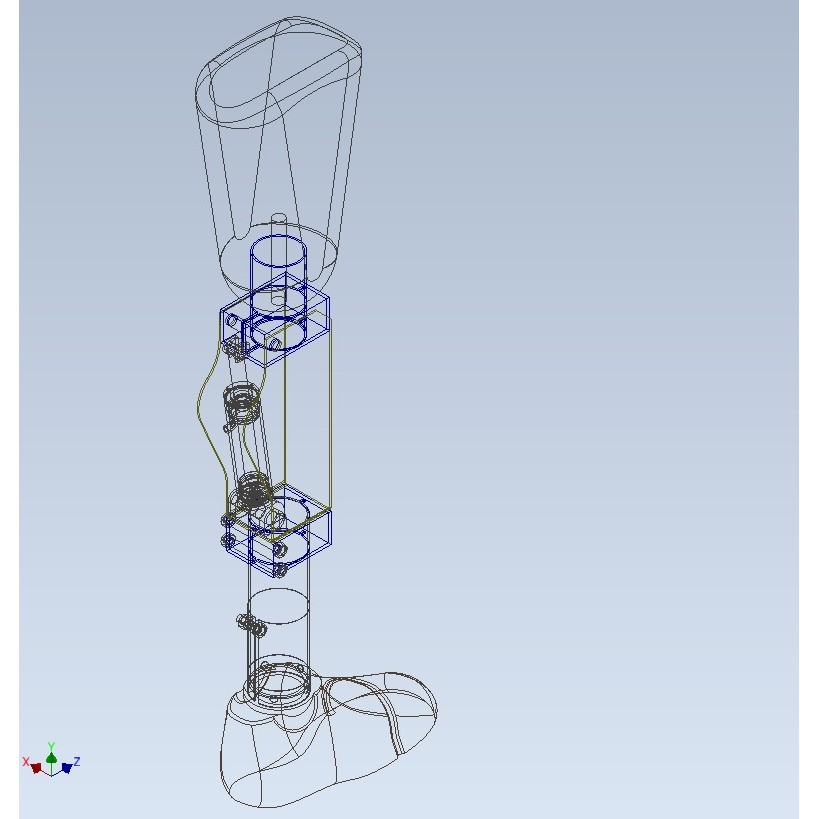 Artificial Pneumatic Prosthetic Leg 3D Model – PBR Medical Asset, Multiple Formats