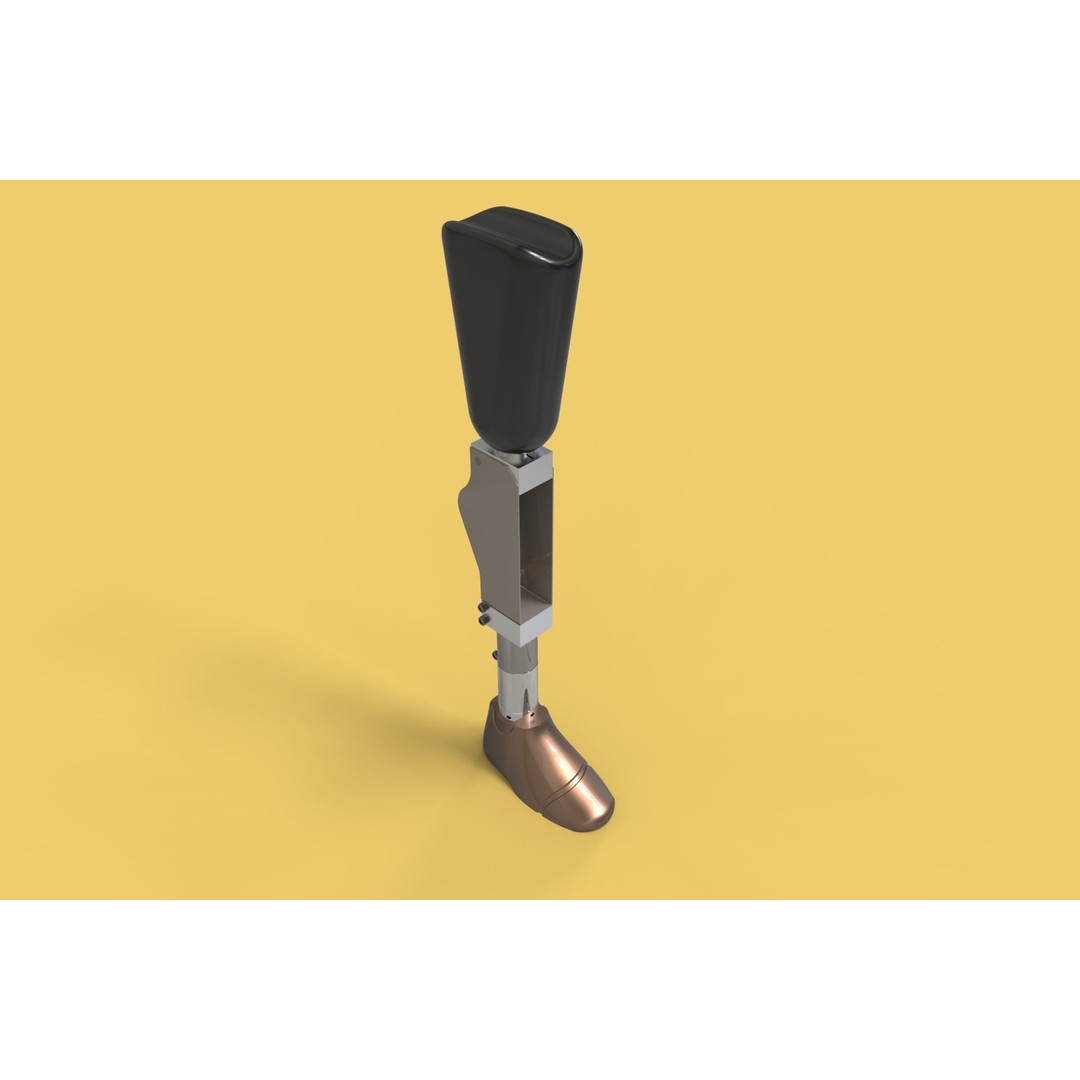 Artificial Pneumatic Prosthetic Leg 3D Model – PBR Medical Asset, Multiple Formats - View 11