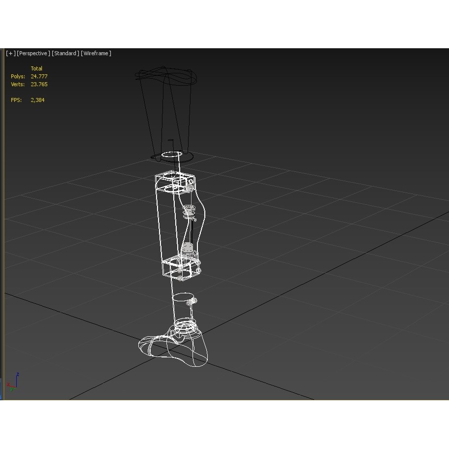 Artificial Pneumatic Prosthetic Leg 3D Model – PBR Medical Asset, Multiple Formats - View 15