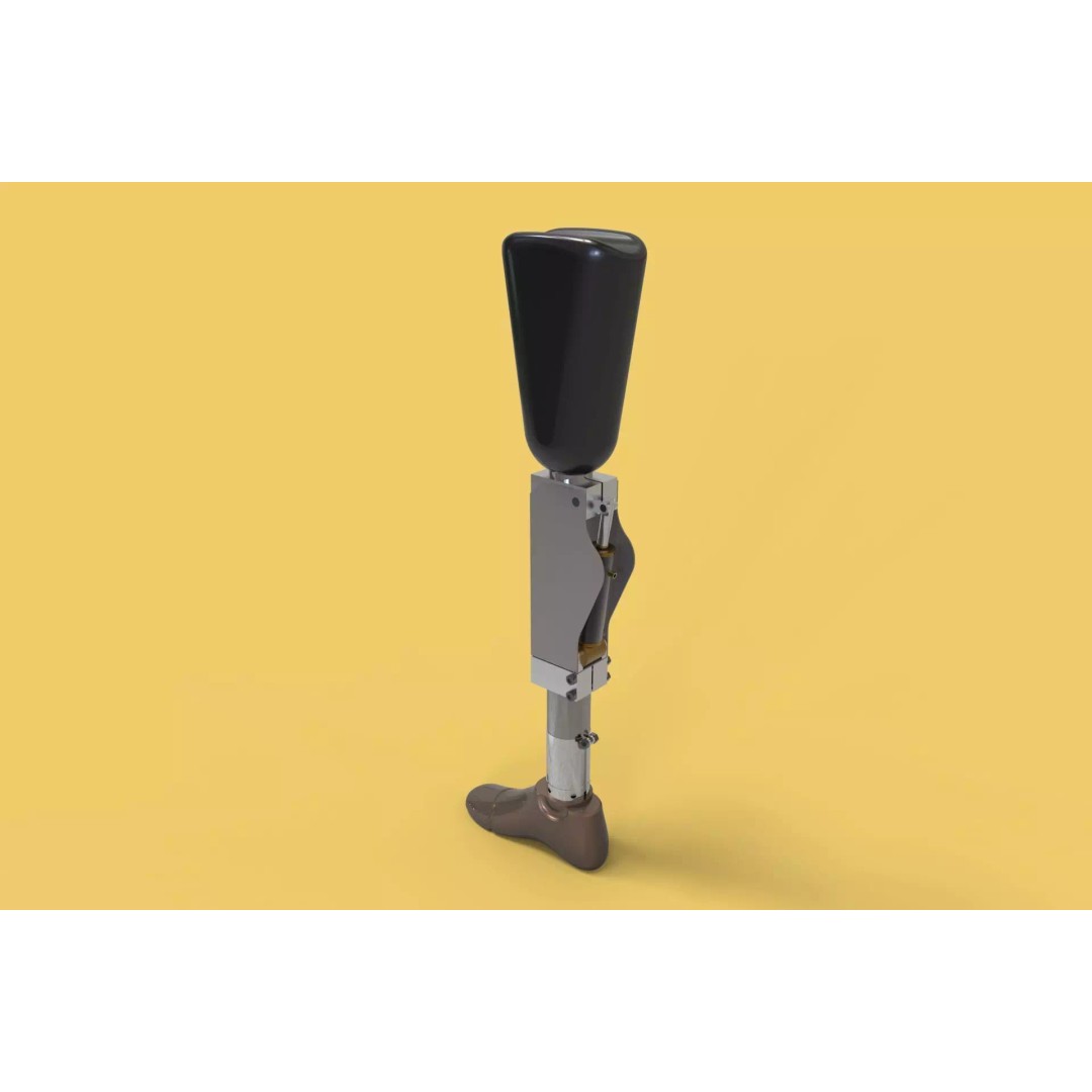 Artificial Pneumatic Prosthetic Leg 3D Model – PBR Medical Asset, Multiple Formats - View 2