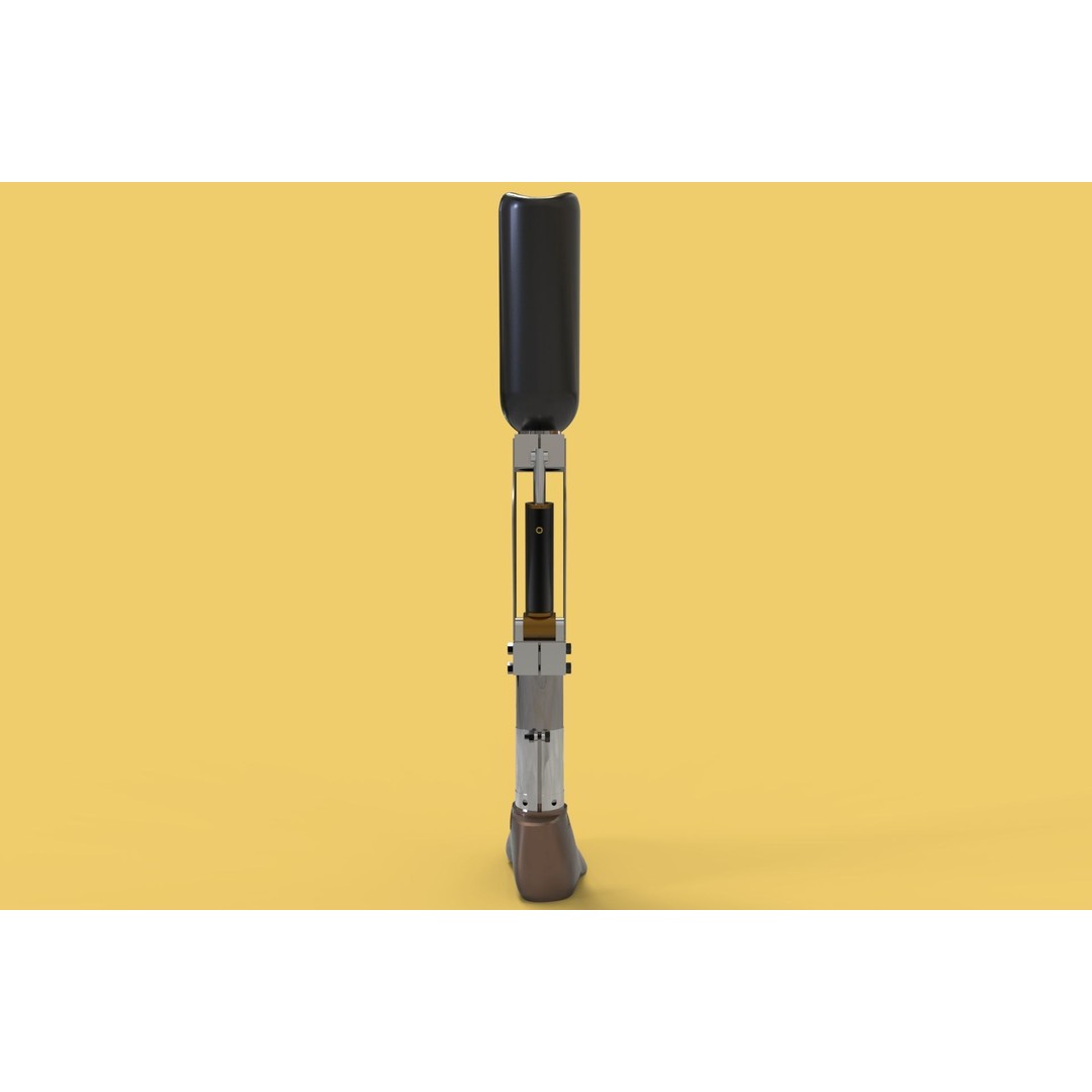 Artificial Pneumatic Prosthetic Leg 3D Model – PBR Medical Asset, Multiple Formats - View 8