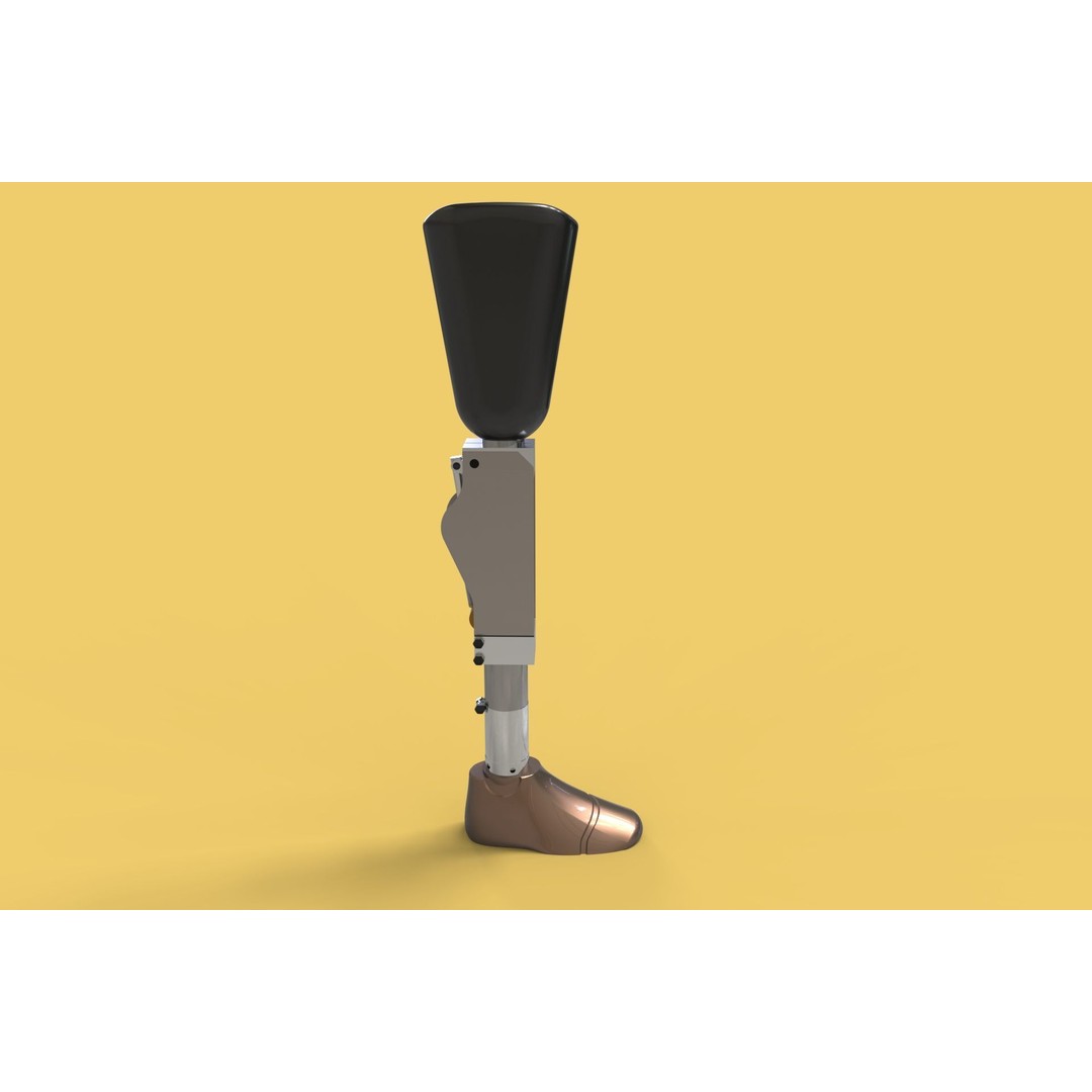 Artificial Pneumatic Prosthetic Leg 3D Model – PBR Medical Asset, Multiple Formats - View 9