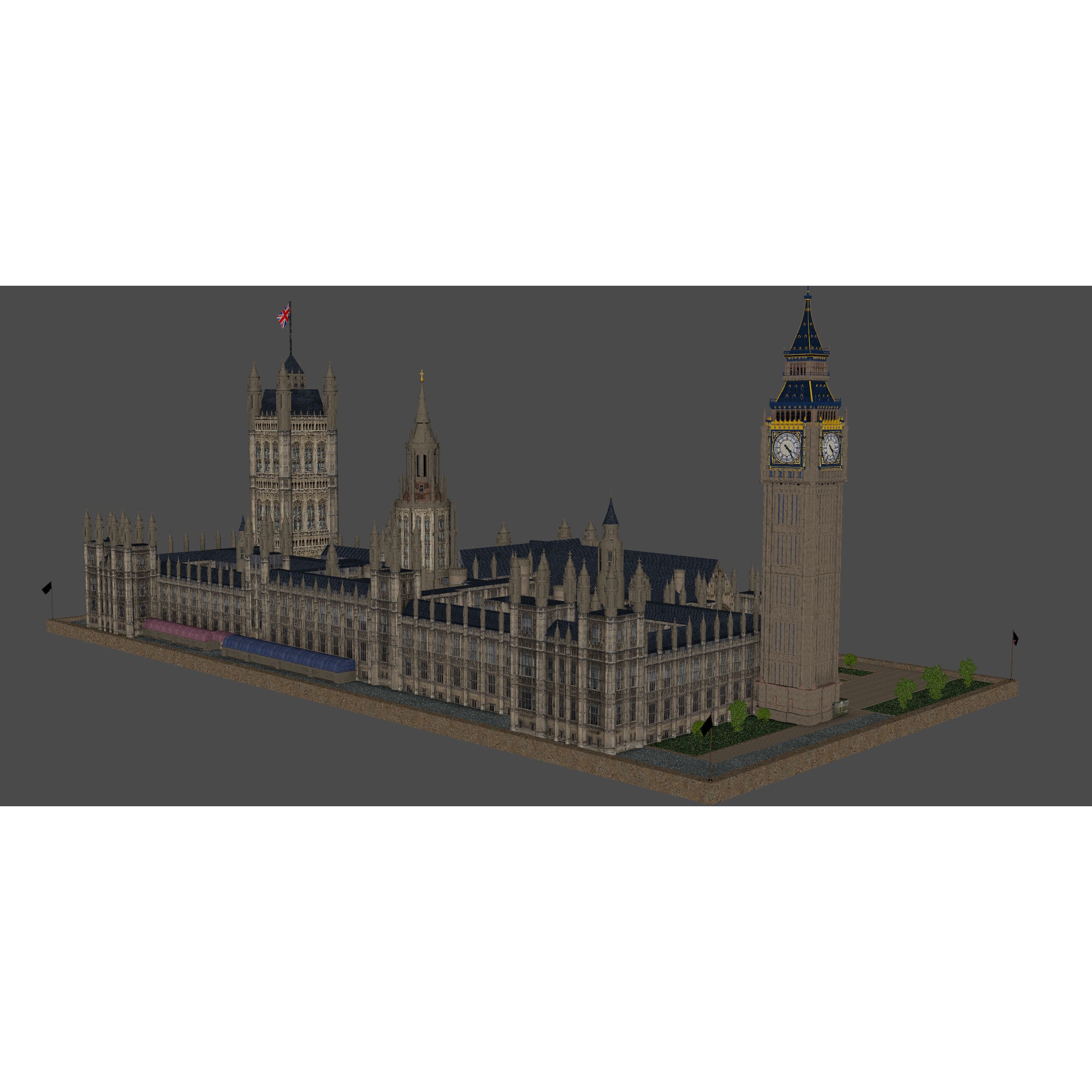 House of Parliaments - Game-Ready 3D Model - View 12
