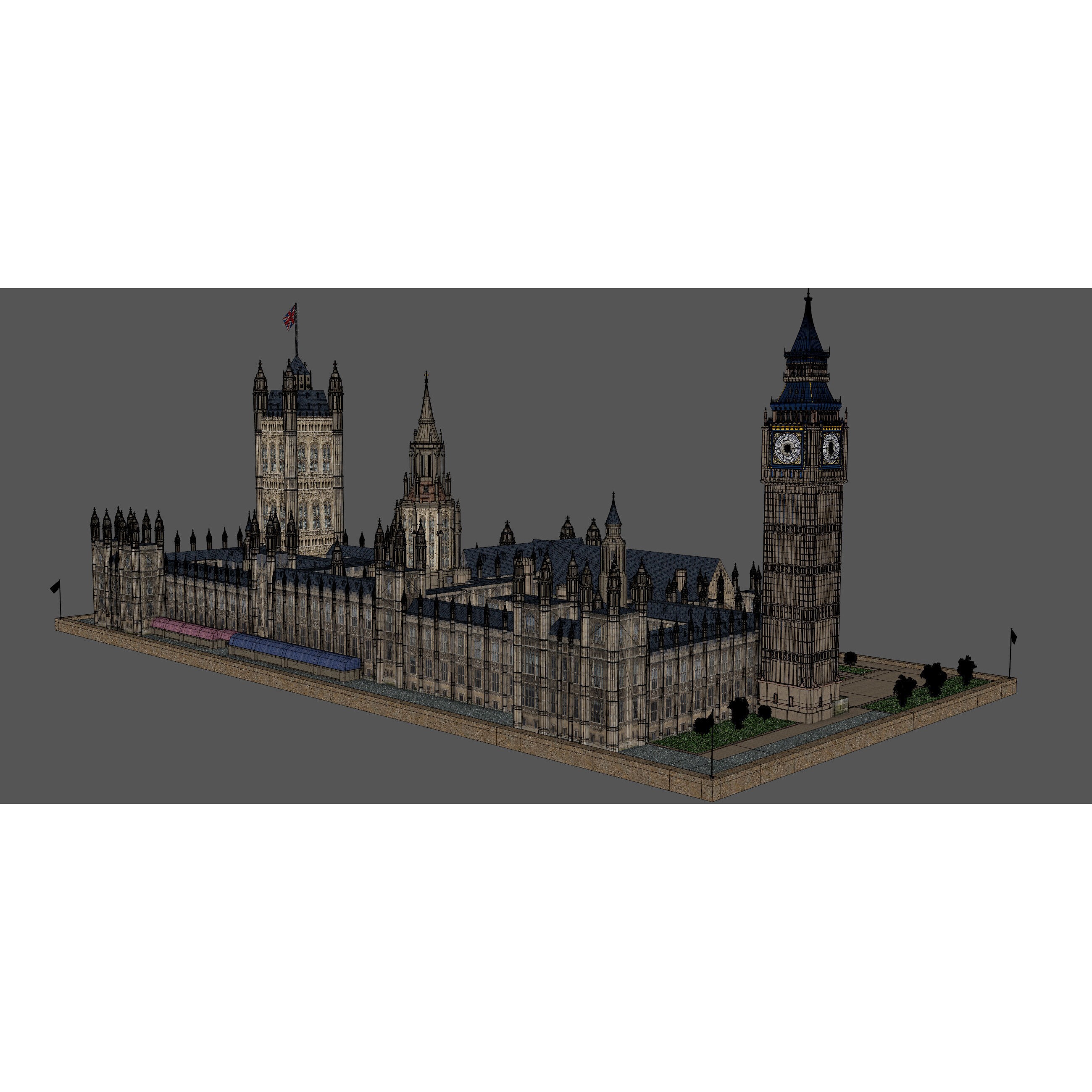 House of Parliaments - Game-Ready 3D Model - View 13