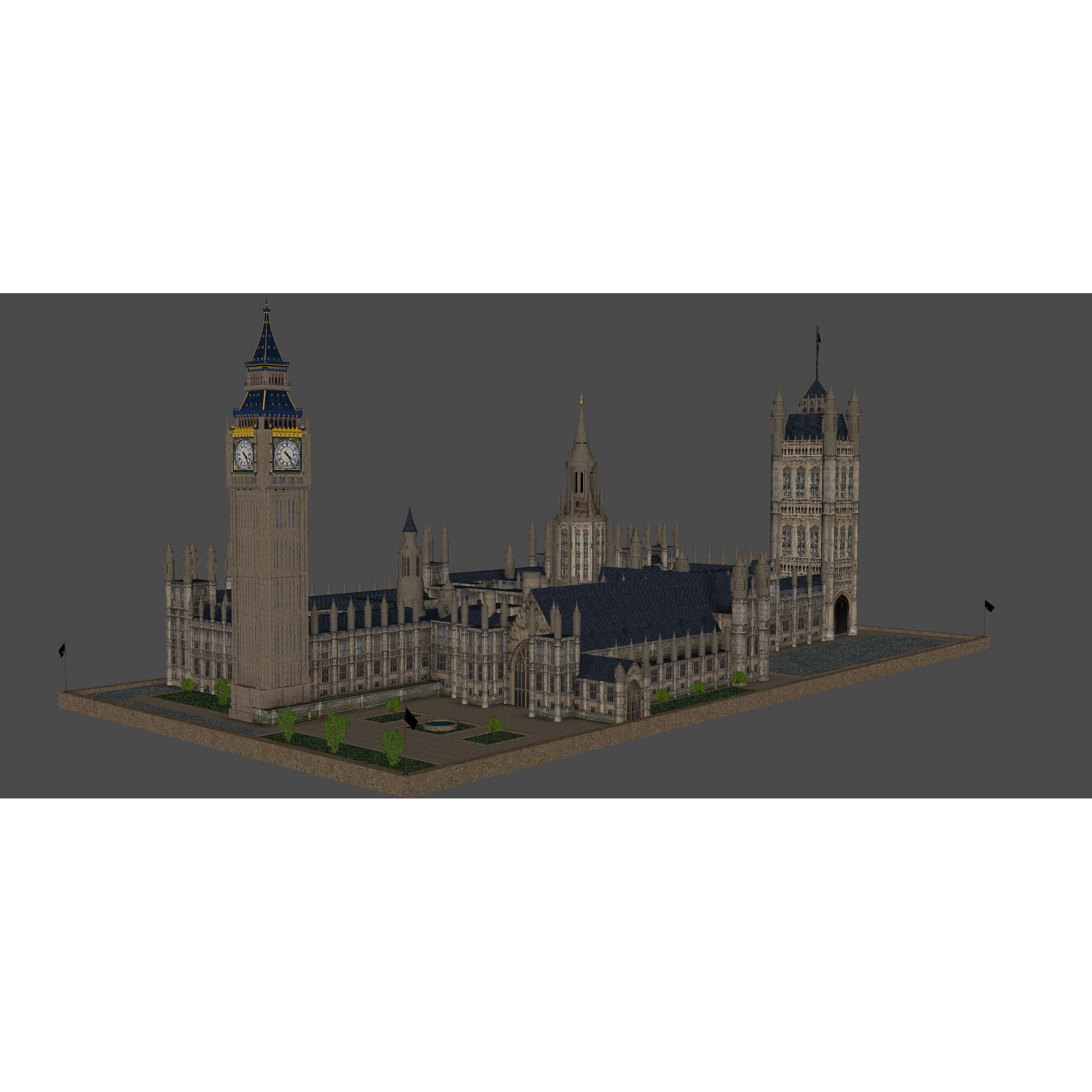 House of Parliaments - Game-Ready 3D Model - View 15