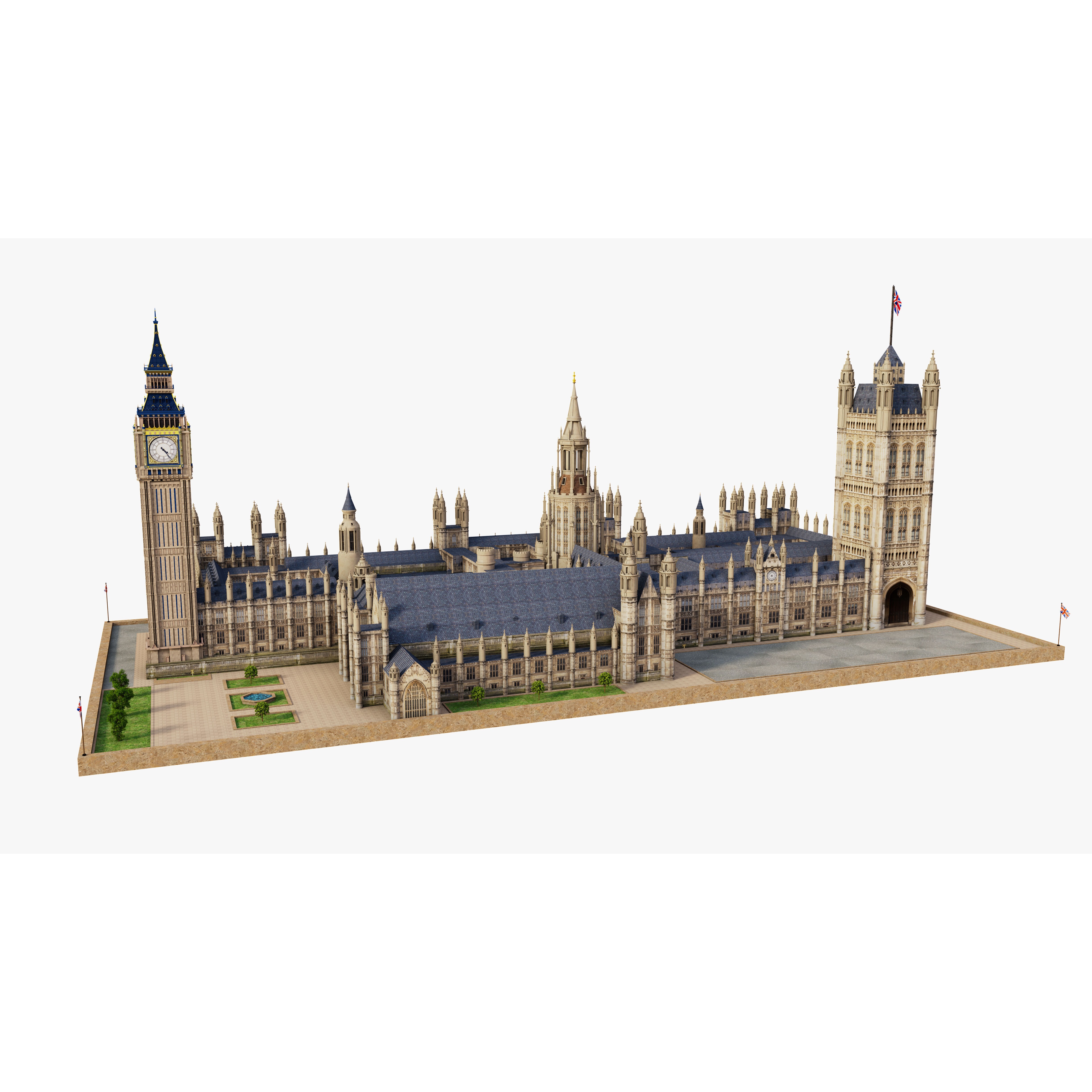 House of Parliaments - Game-Ready 3D Model - View 4