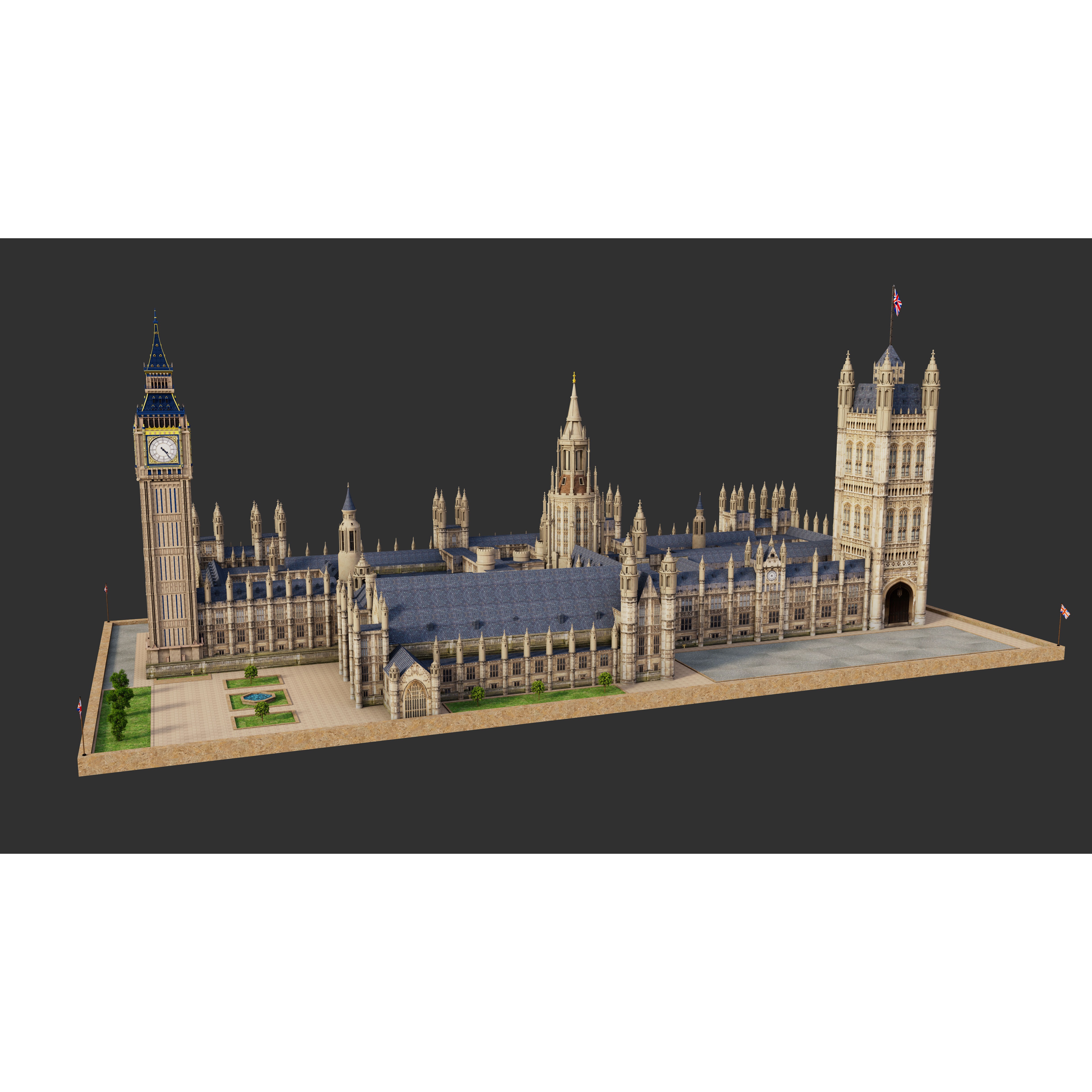 House of Parliaments - Game-Ready 3D Model - View 5