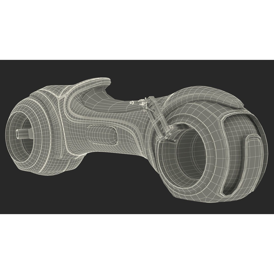 Cyber Bike 3D Model – Futuristic Rigged Vehicle, PBR Textures - View 17