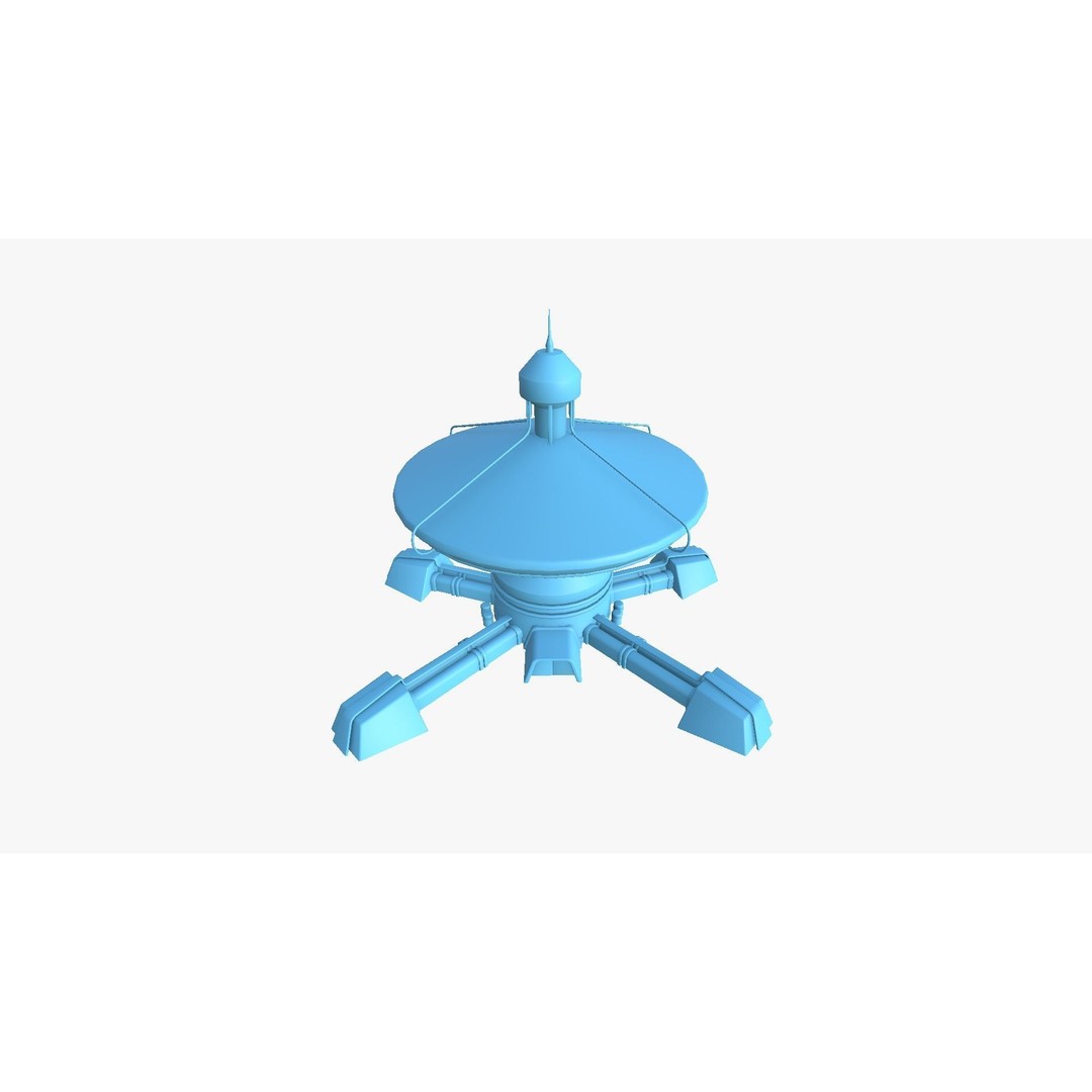 Sci-Fi Facility C08 3D Model – Low Poly Exterior Design, FBX & OBJ - View 13