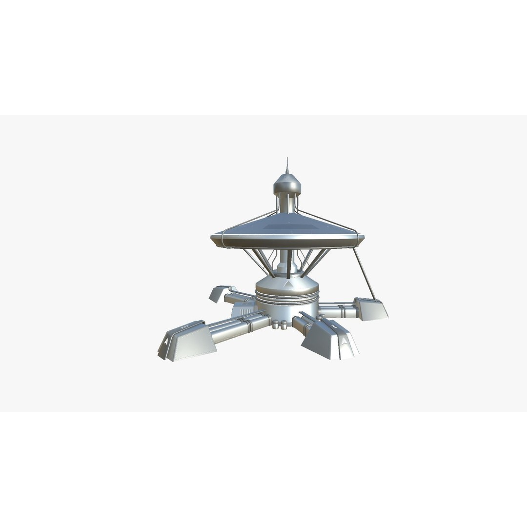 Sci-Fi Facility C08 3D Model – Low Poly Exterior Design, FBX & OBJ - View 4