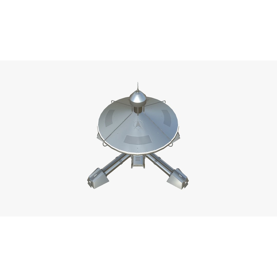 Sci-Fi Facility C08 3D Model – Low Poly Exterior Design, FBX & OBJ - View 6