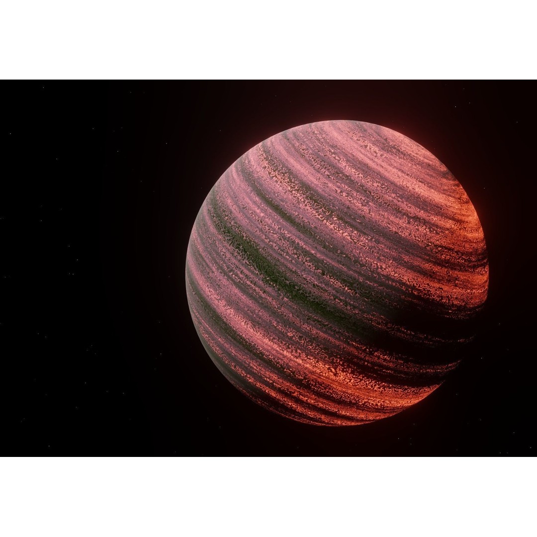 Gas Giant Planet 3D Model – Low Poly Game Asset, FBX, PBR Textures - View 10